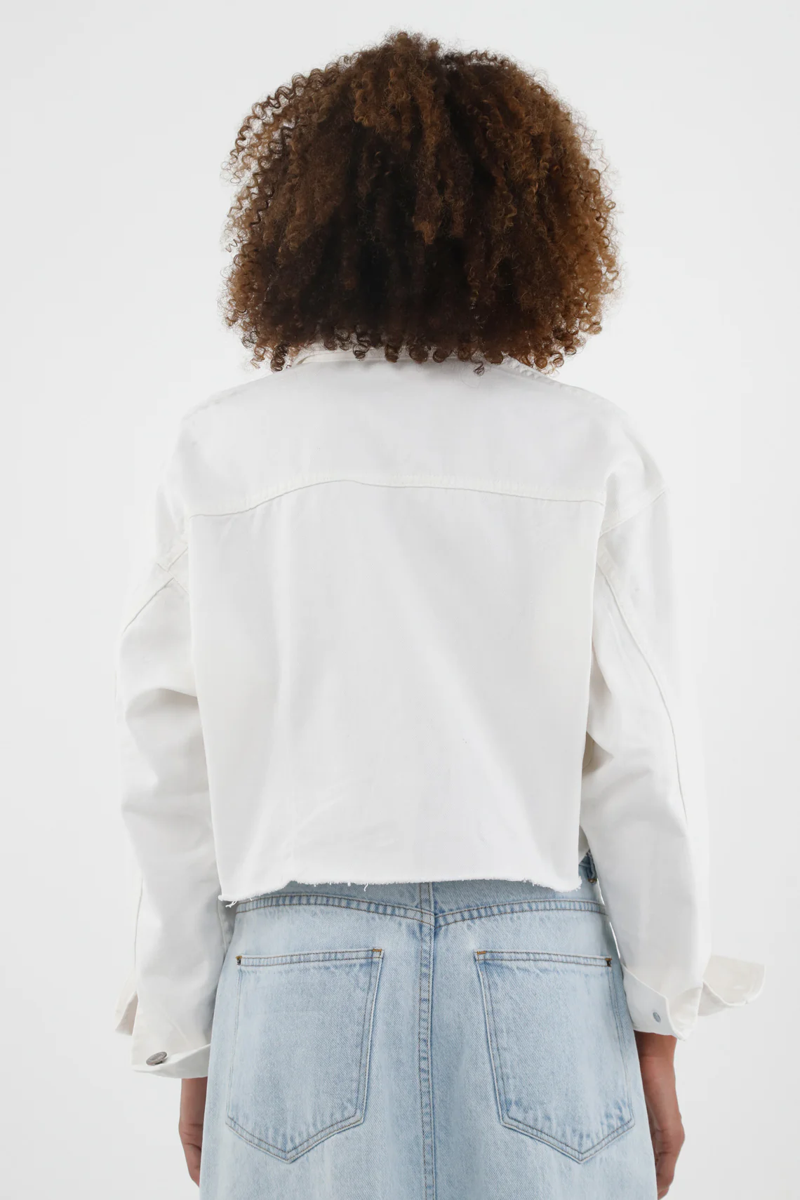 Women's Cropped Ecru Jacket - Image 4