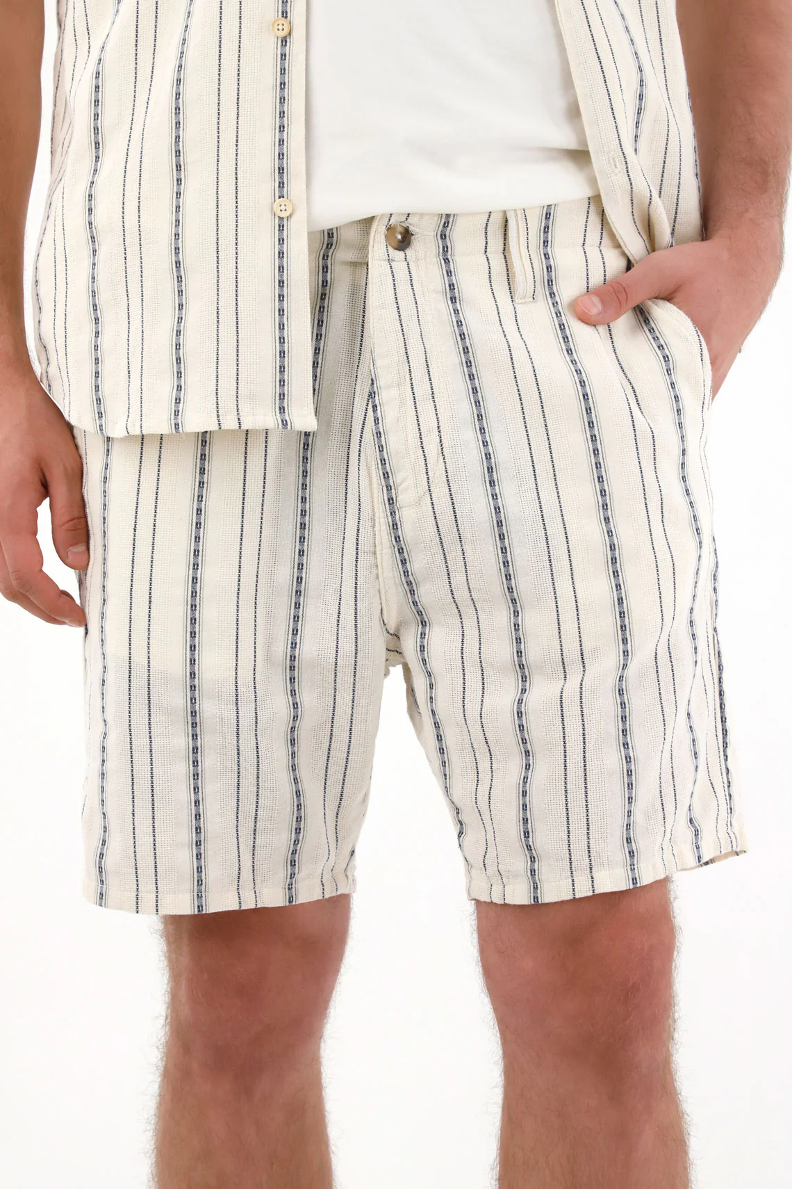 Classic Striped Bermuda Shorts for Men