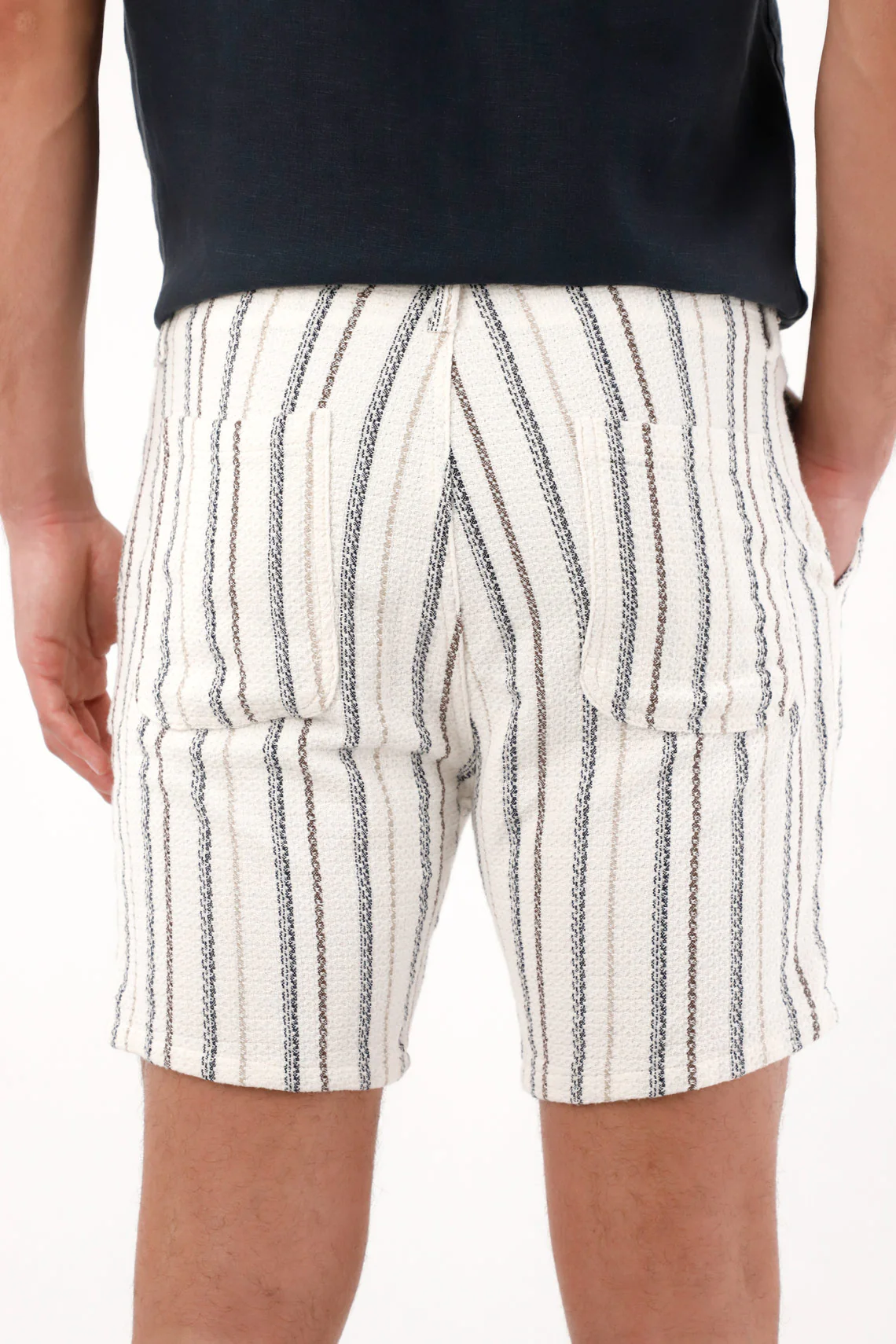 Striped Men's Bermuda Shorts - Image 4