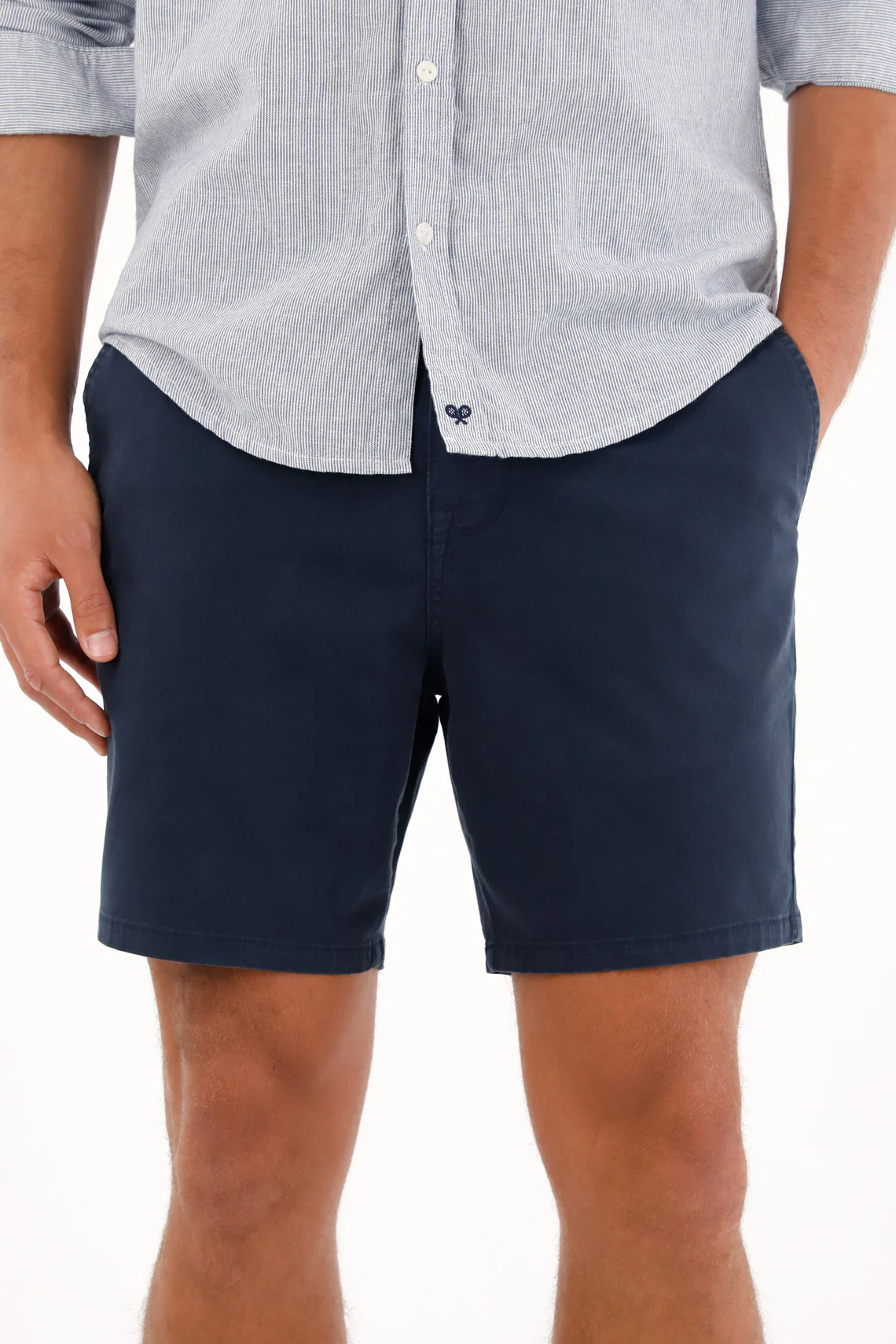 Blue Chino Style Bermuda Shorts for Men