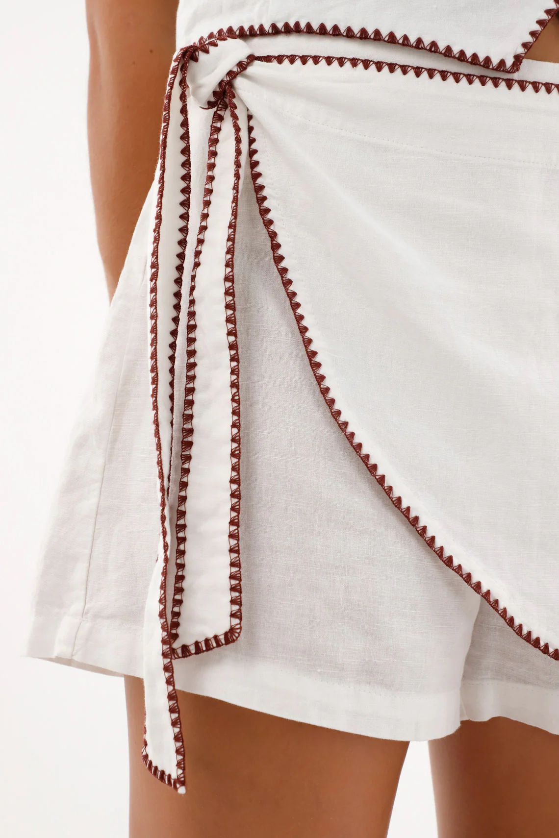 White Skirt-Shorts for Women - Image 3