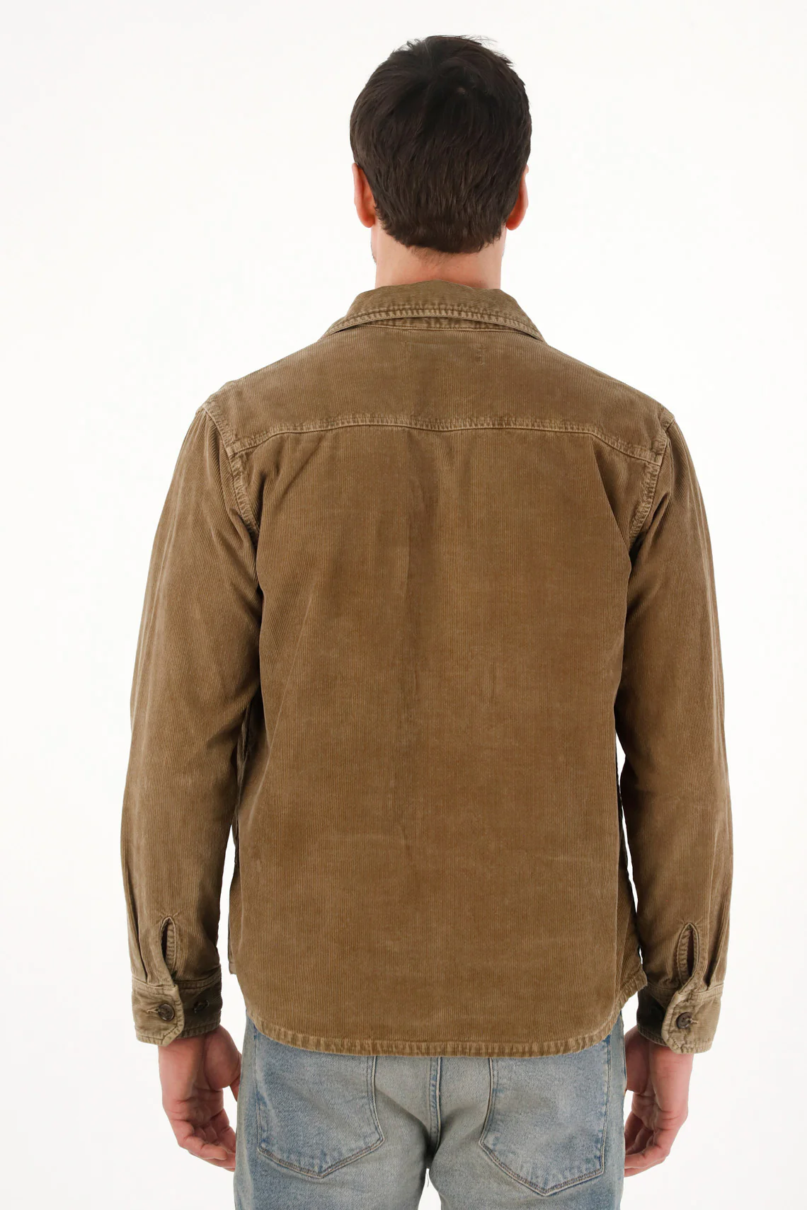 Brown Corduroy Coat for Men - Image 4