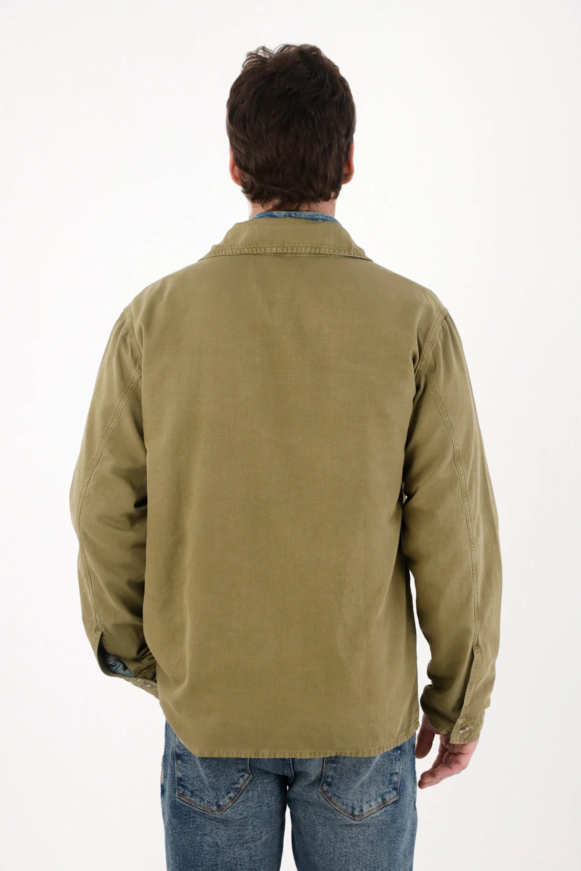 Green Button-Up Shirt for Men - Image 4