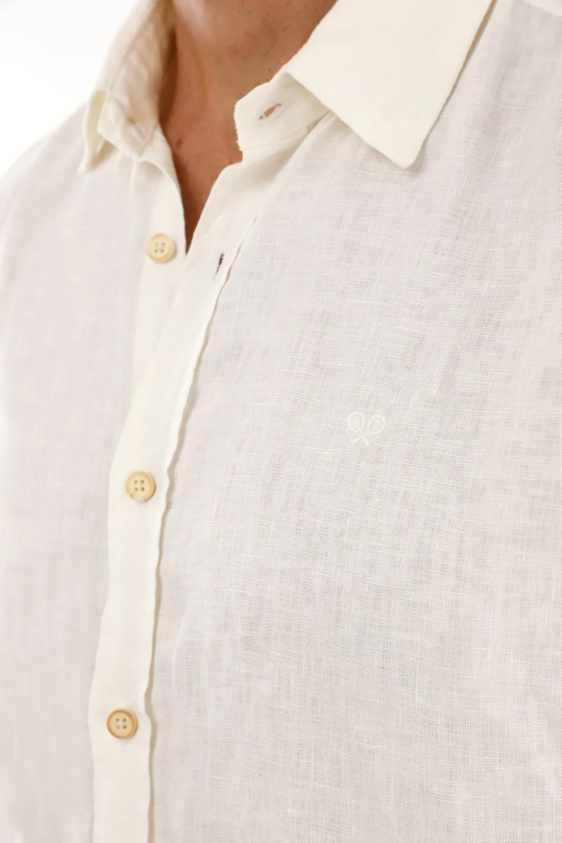 Men's Short Sleeve Shirt in 100% Raw Linen - Image 3