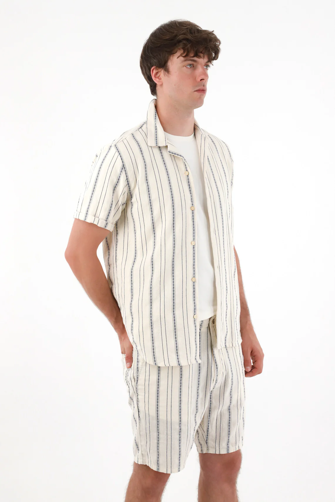 Striped Bowling Shirt for Men - Image 2