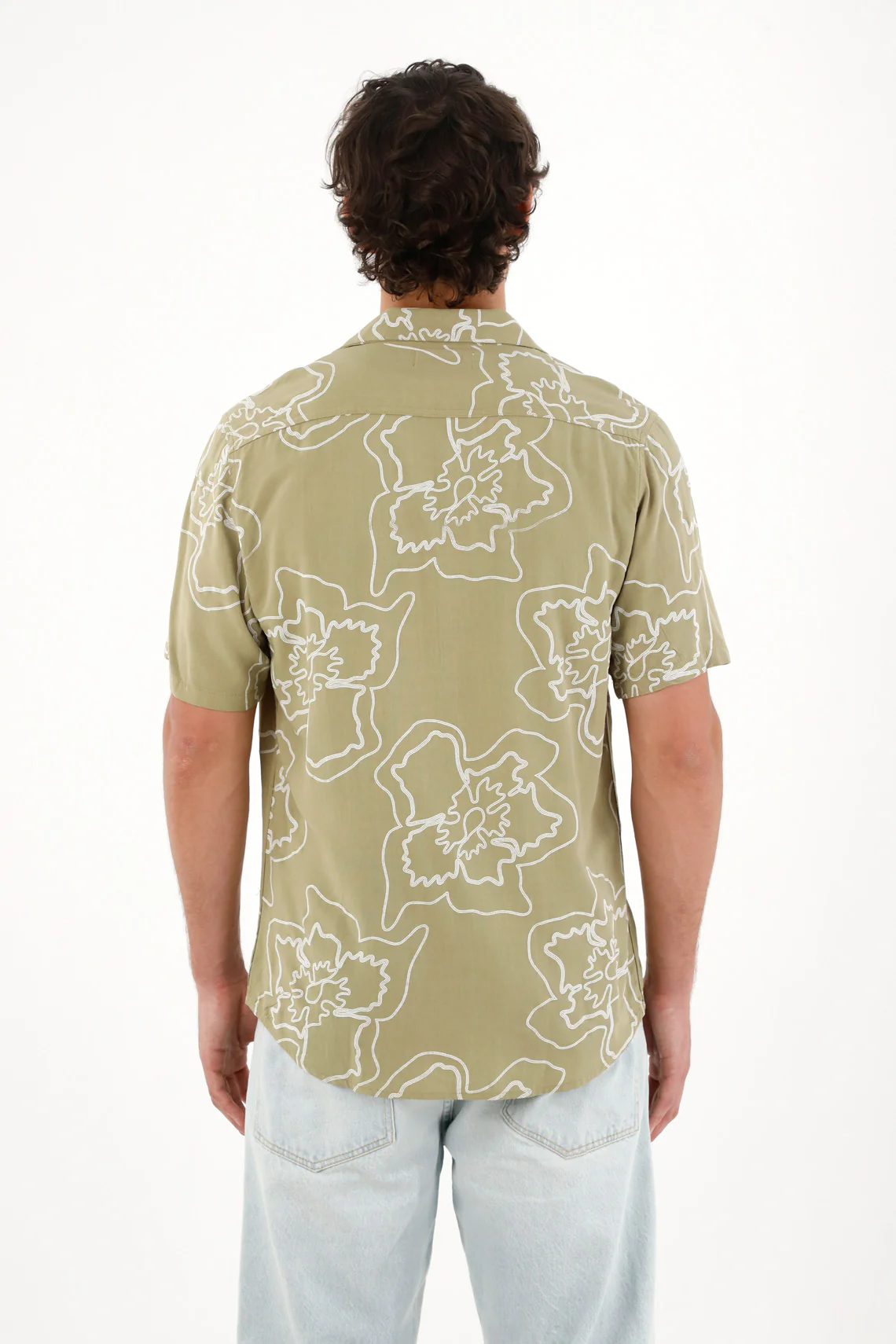Printed Short-Sleeve Bowling Shirt for Men - Image 3