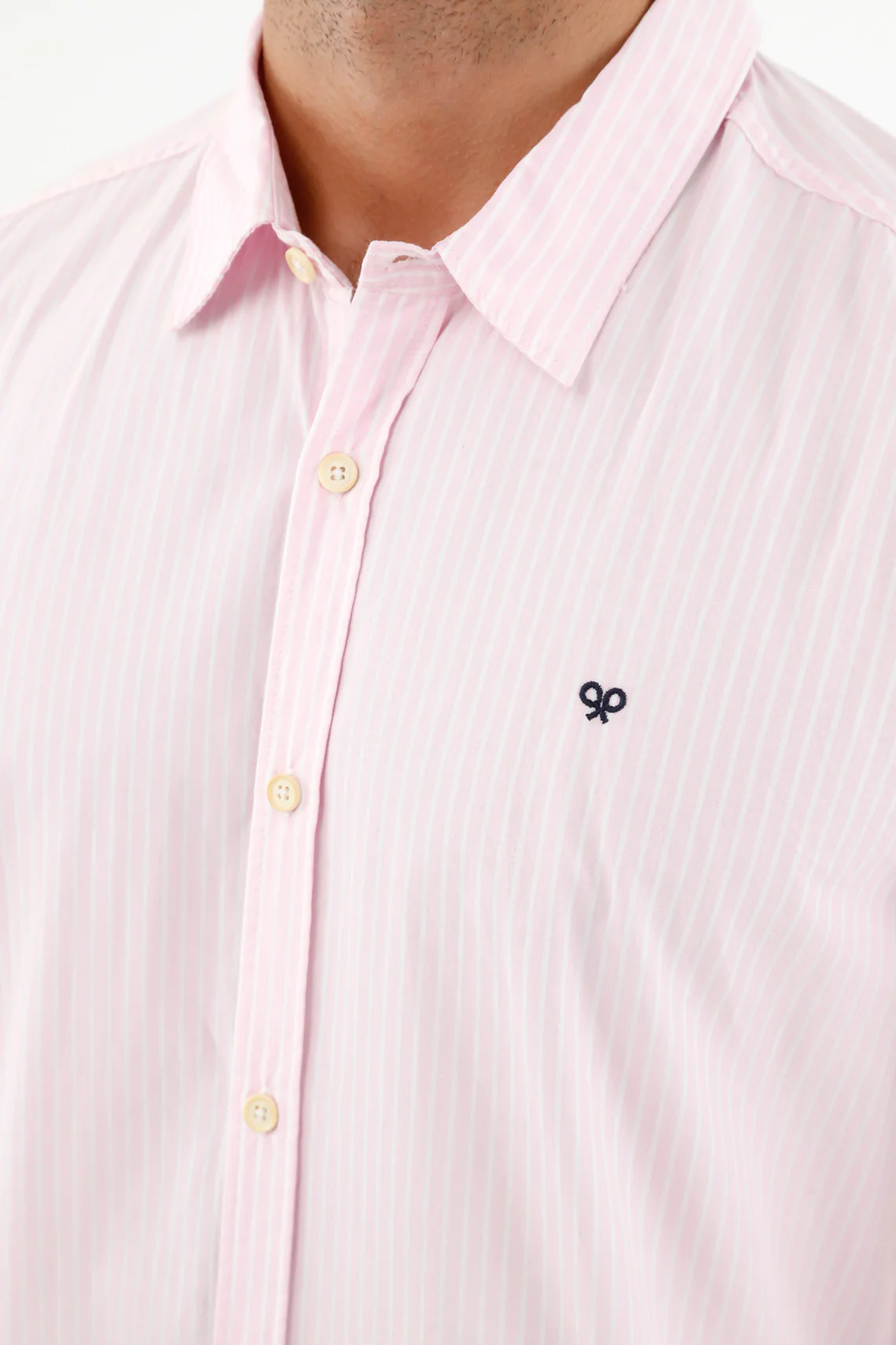 Men's Pink Striped Design Shirt - Image 3