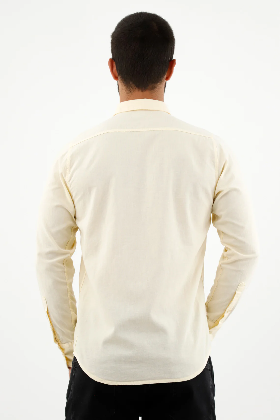 Men's Ecru Linen Shirt - Image 4