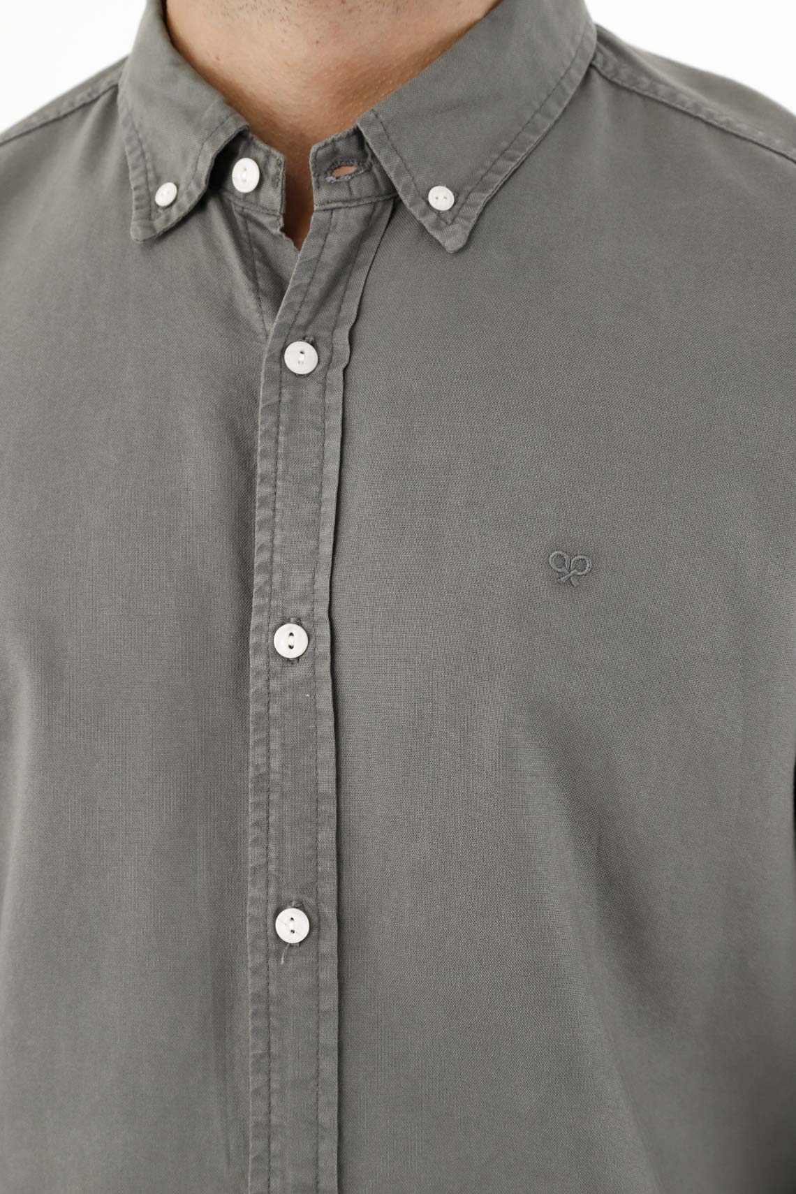 Men's Gray Long Sleeve Shirt - Image 3