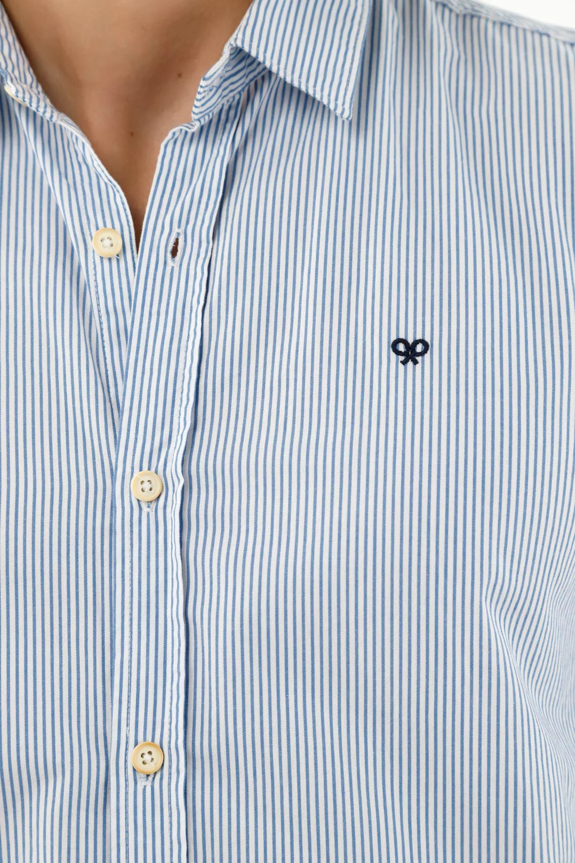 Men's Blue Striped Design Shirt - Image 3