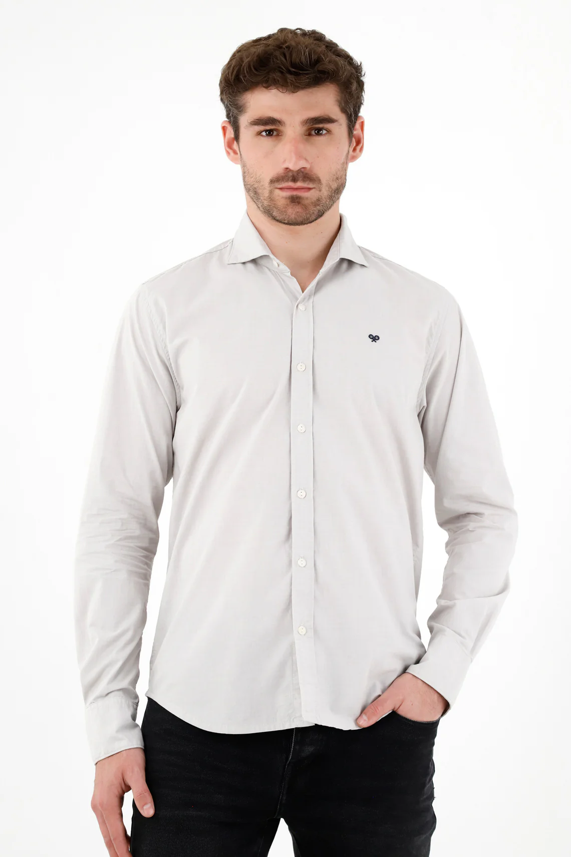 Men's Gray Pre-dyed Shirt