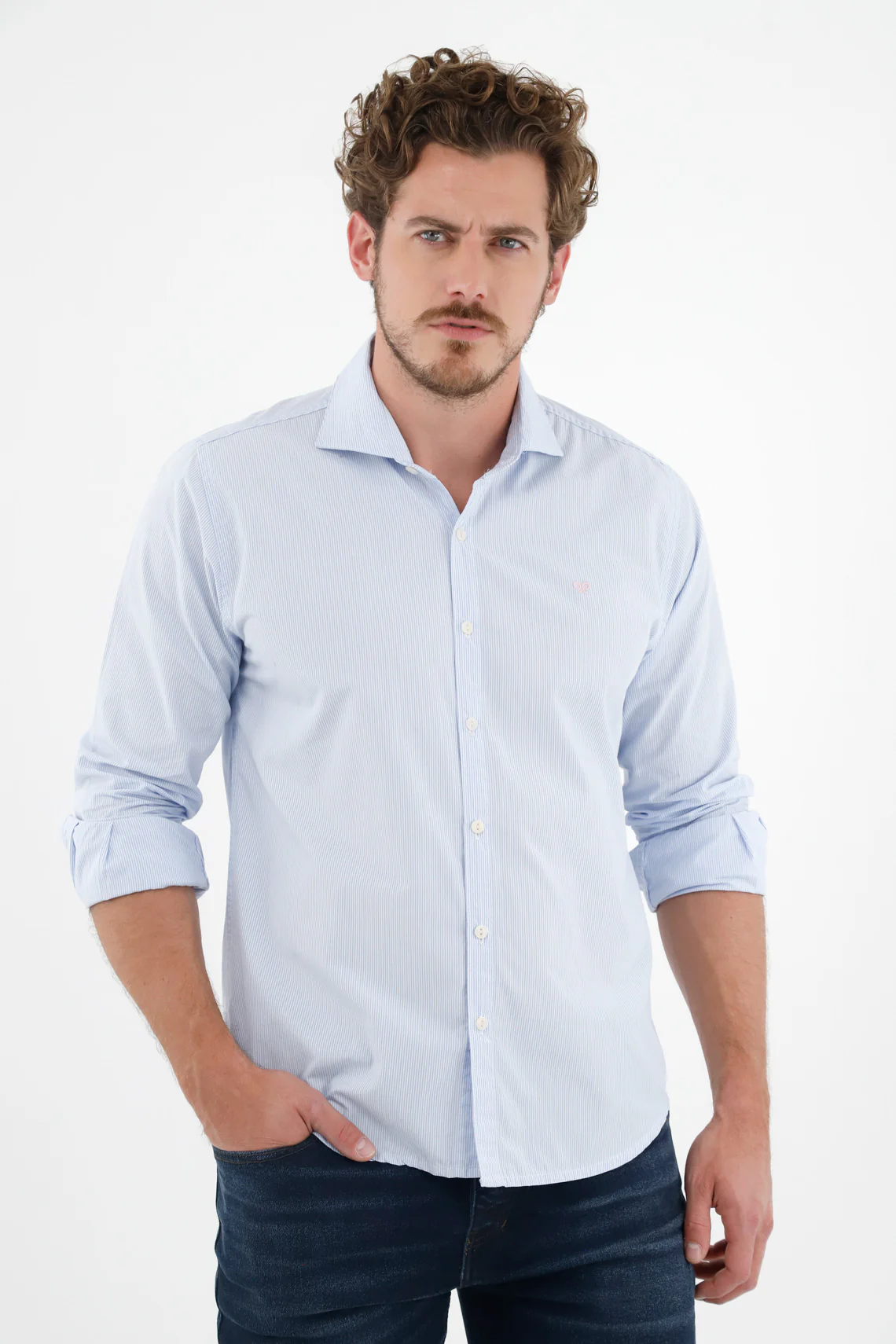 Men's Blue Classic Shirt - Image 3