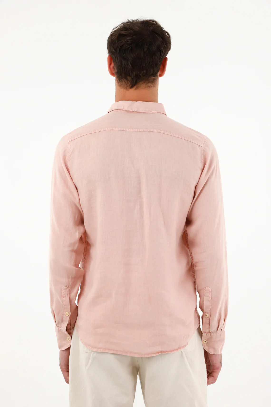 Men's 100% Linen Long-Sleeve Shirt - Image 4