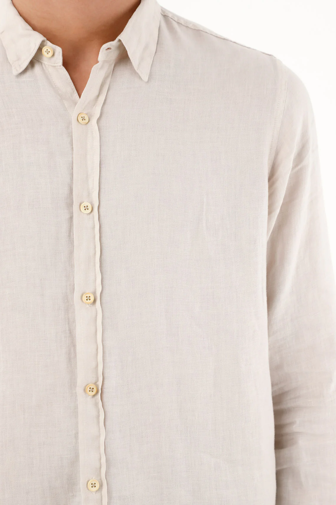 Men's 100% Linen Long-Sleeve Shirt - Image 3
