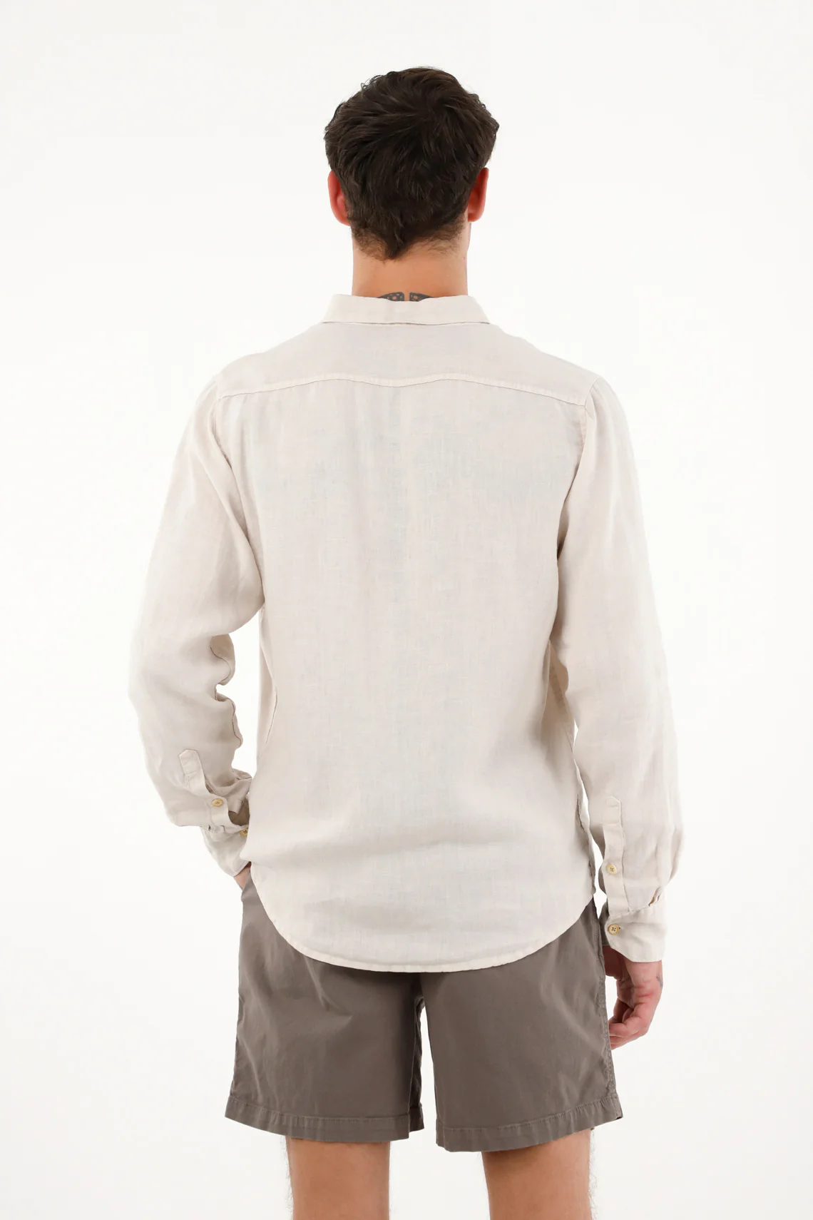 Men's 100% Linen Long-Sleeve Shirt - Image 4