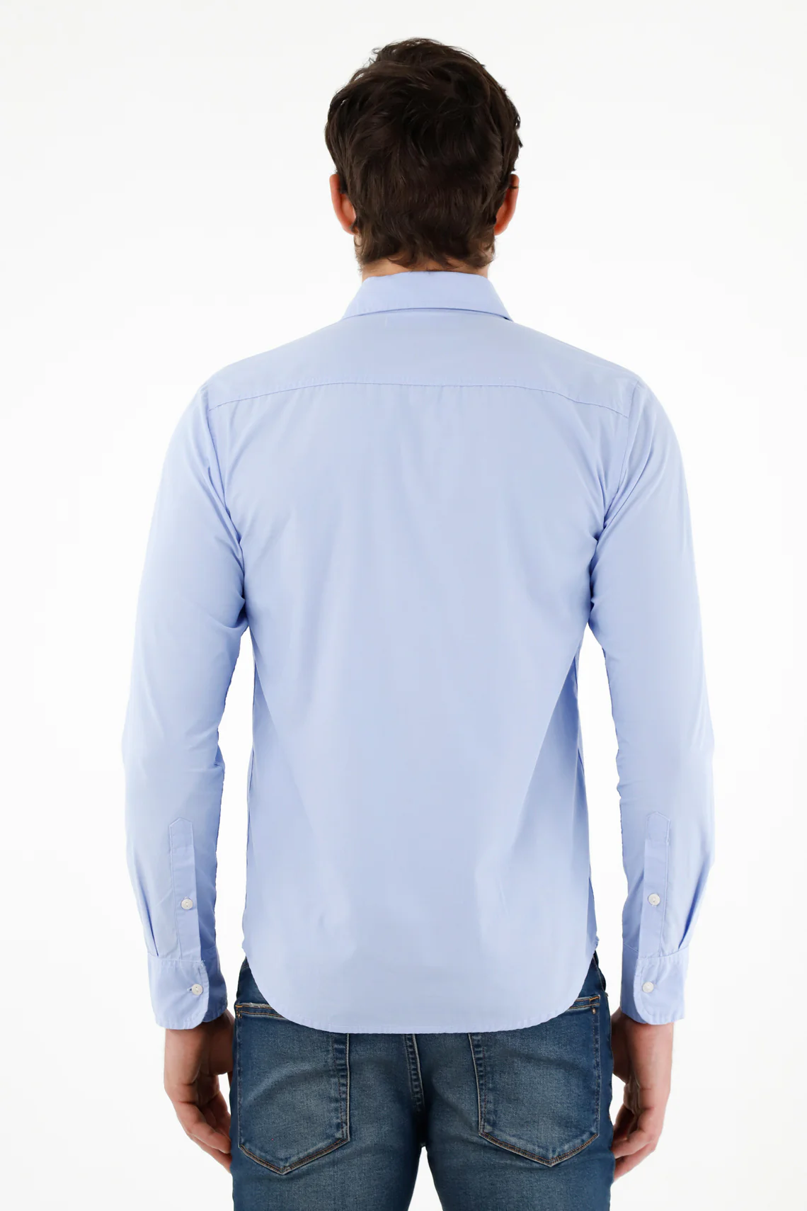 Long Sleeve Blue Shirt for Men - Image 4