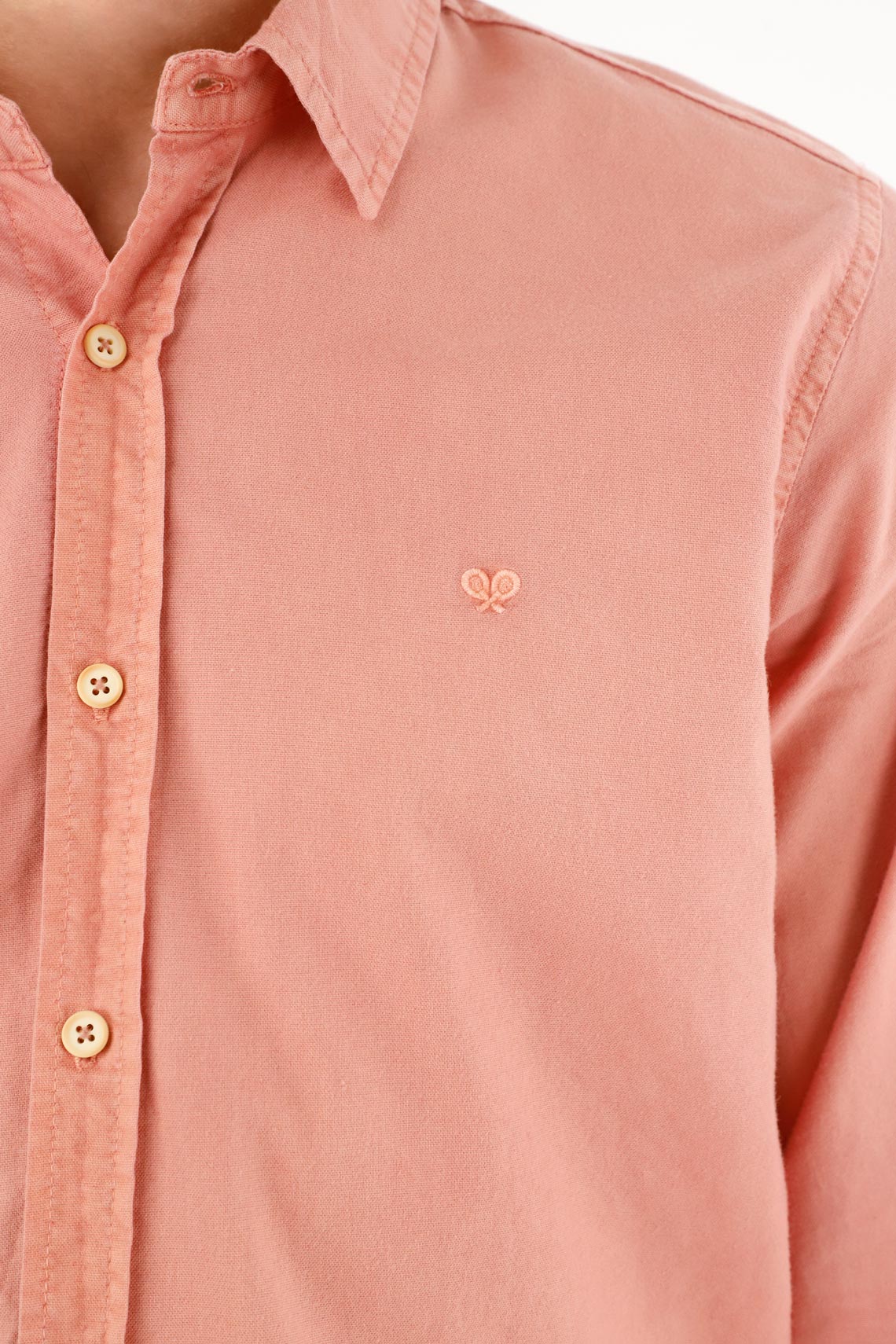 Men's Long Pink Oxford Cloth Shirt - Image 2