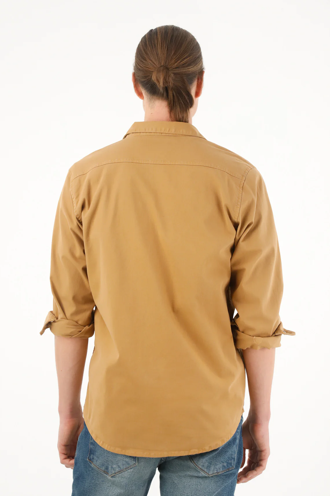 Men's long sleeve brown shirt - Image 4