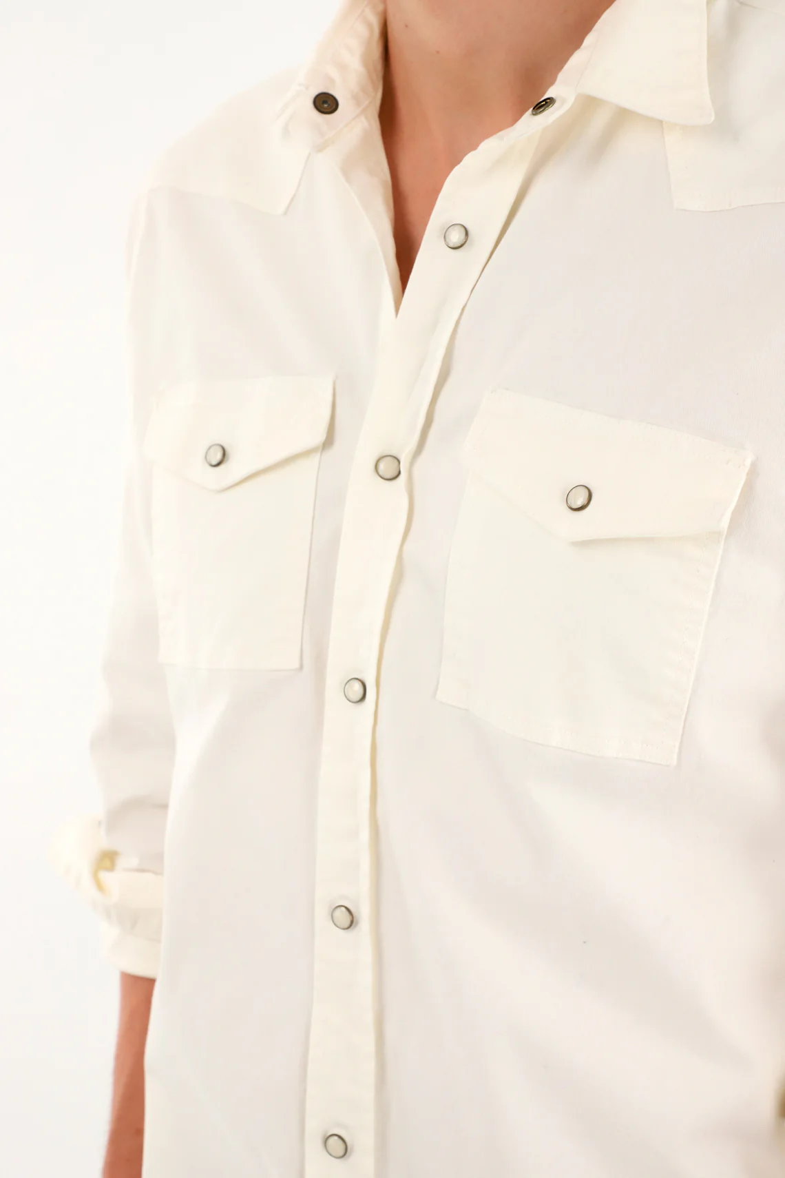 Men's long sleeve cream shirt - Image 4