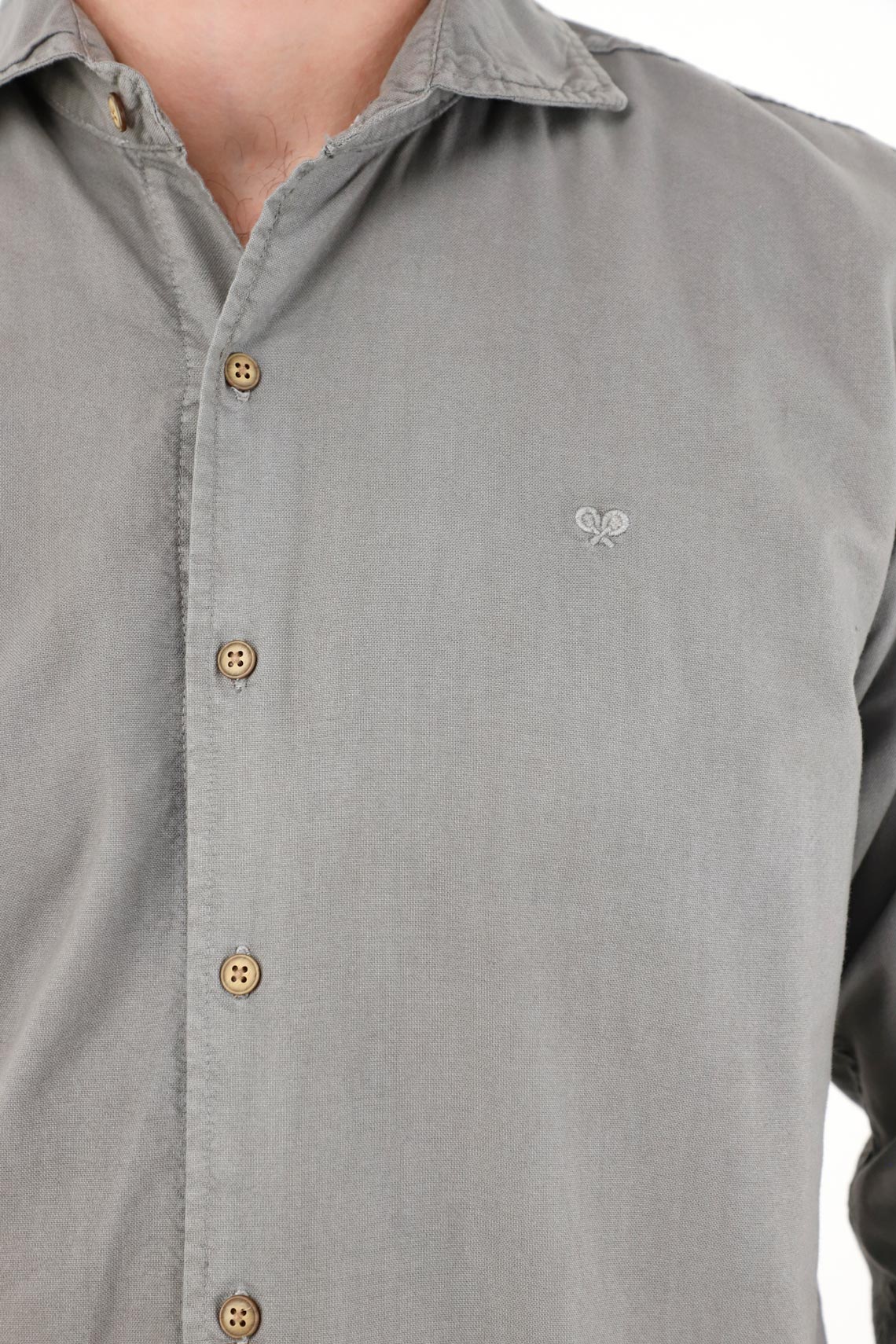 Men's Gray Long Sleeve Shirt - Image 3