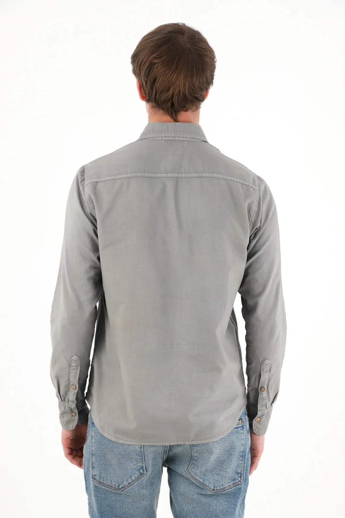 Men's Gray Long Sleeve Shirt - Image 4