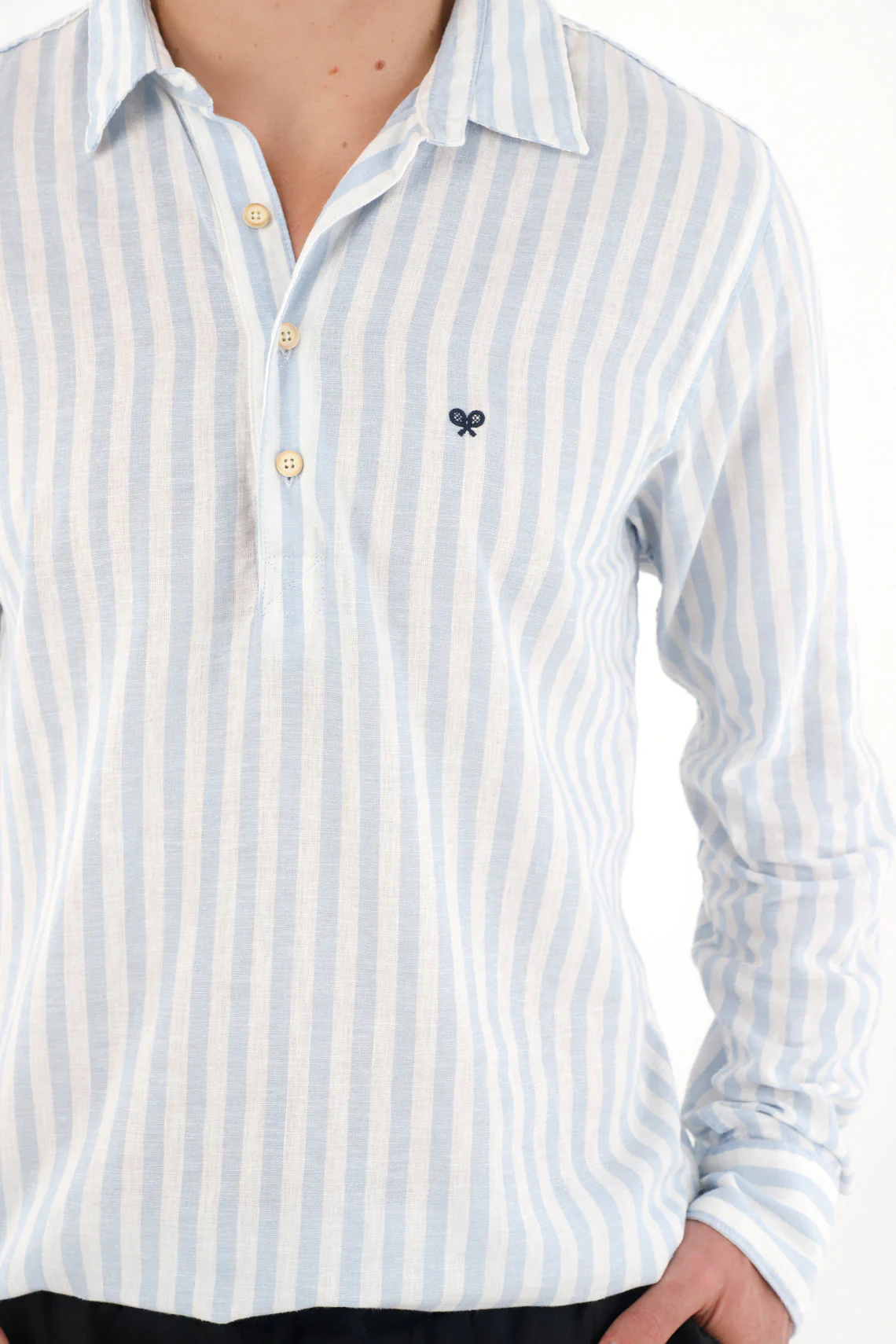 Men's Long Sleeve Striped Shirt - Image 2