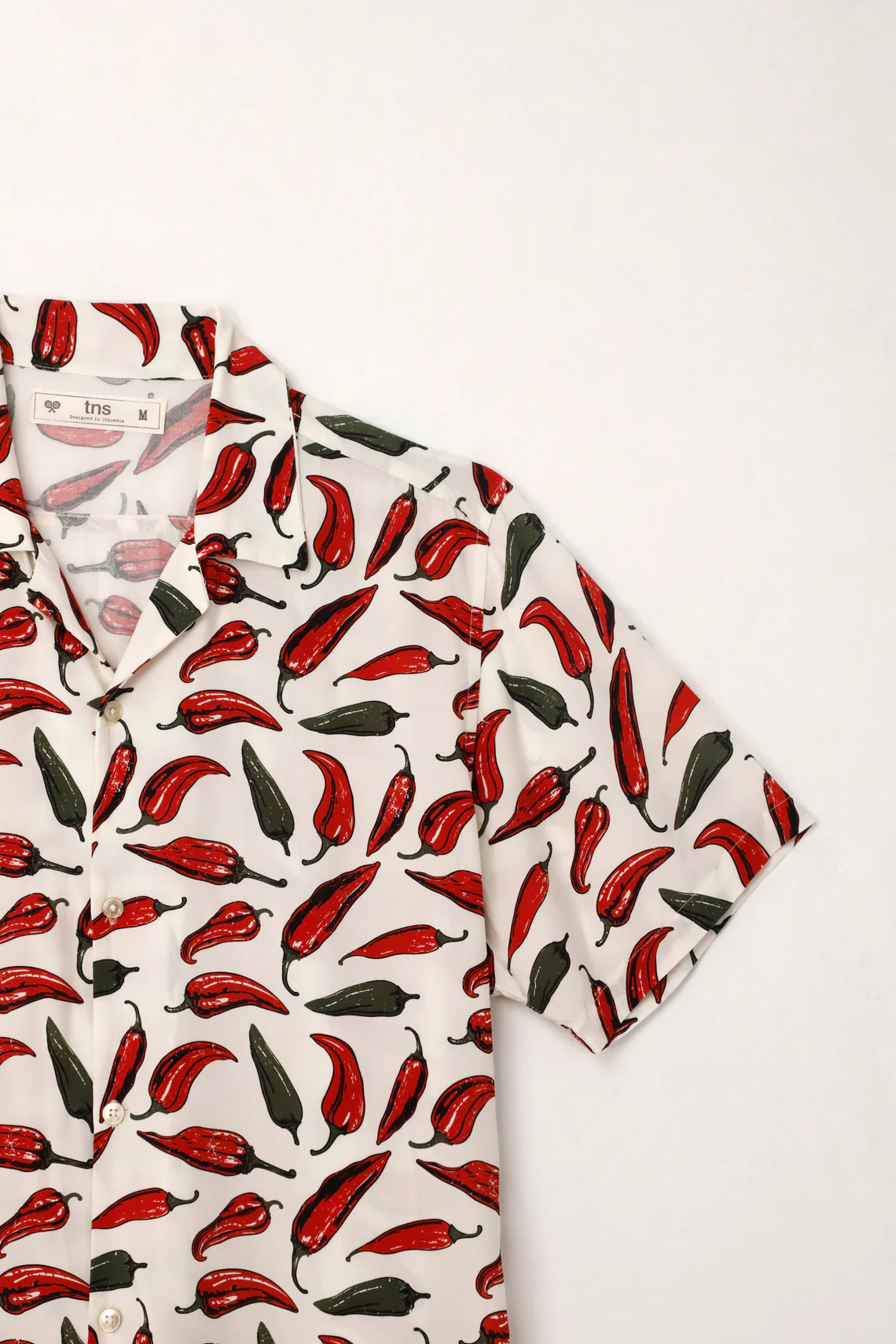 Men's Bowling Shirt with Chili Print - Image 3