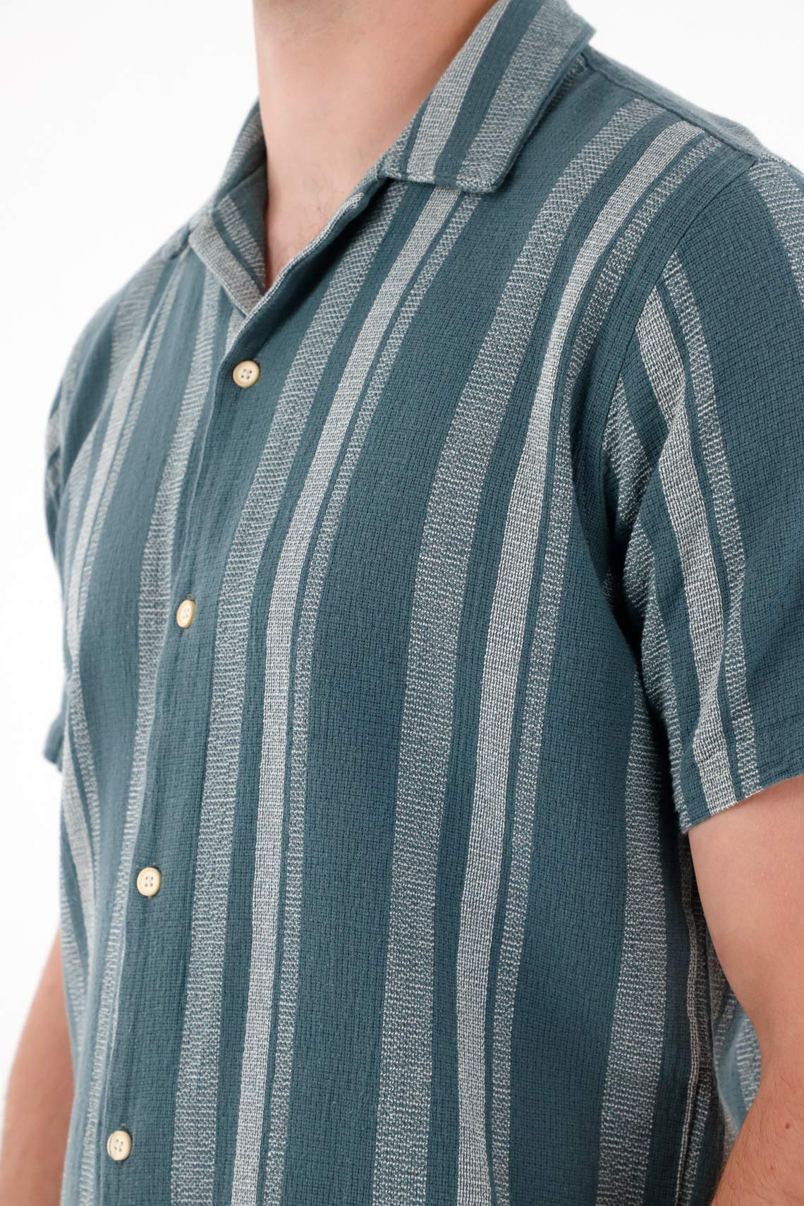 Striped Bowling Shirt for Men - Image 2