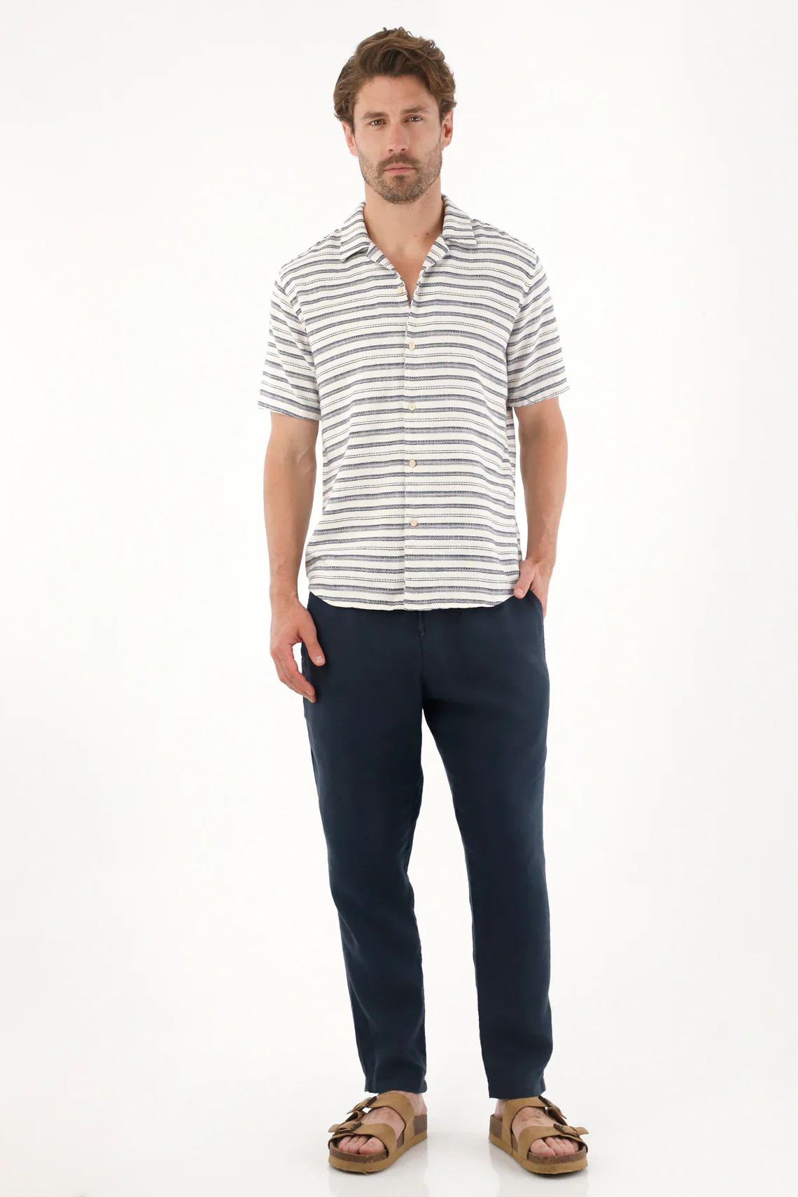 Striped Bowling Shirt for Men