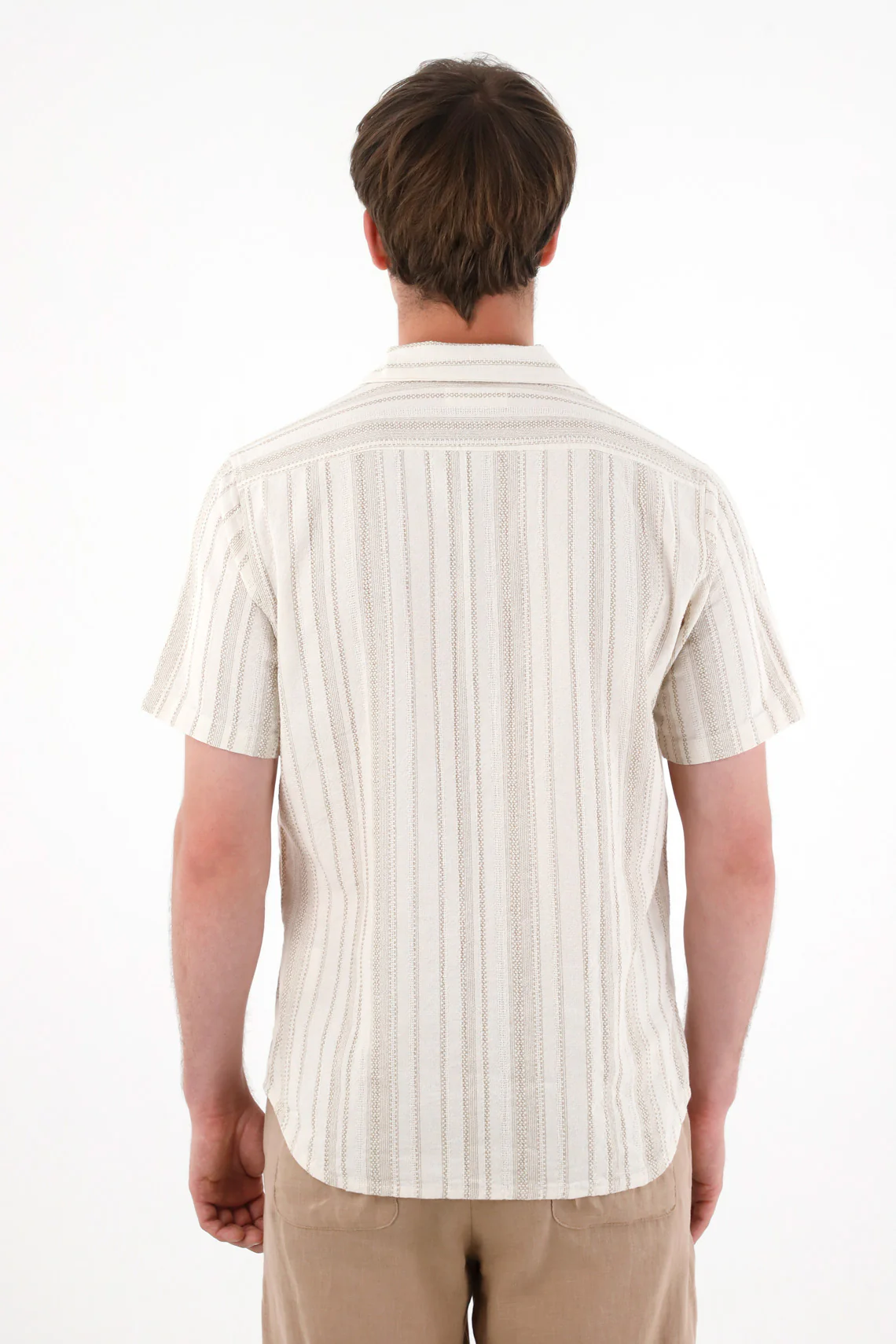 Men's Short Sleeve Cream Shirt - Image 4