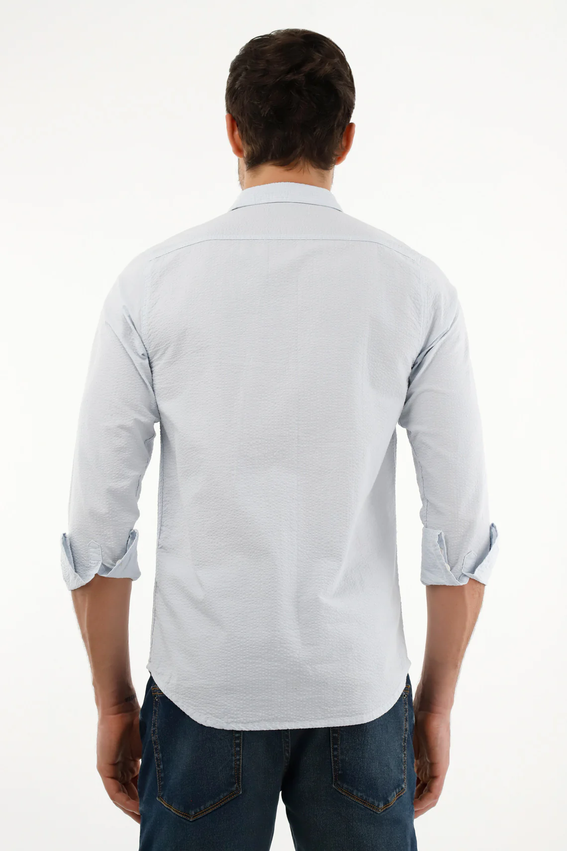Men's Blue Mini Racket Shirt - Image 4