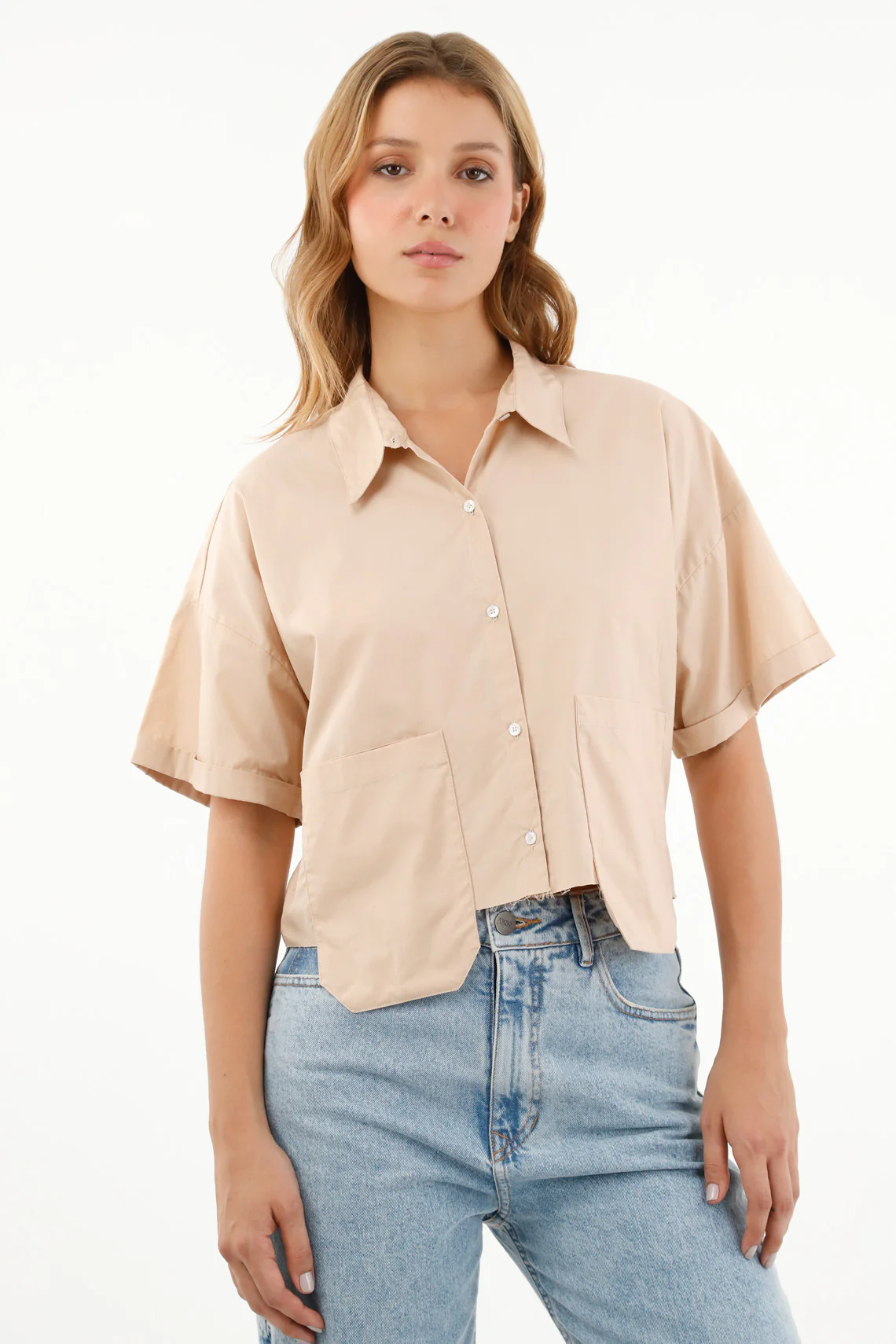 Women's Brown Crop Top - Image 2