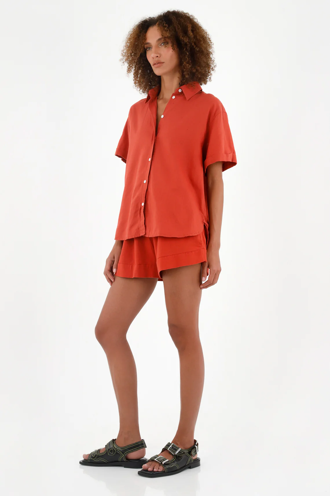 Women's Red Short-Sleeve Shirt - Image 2
