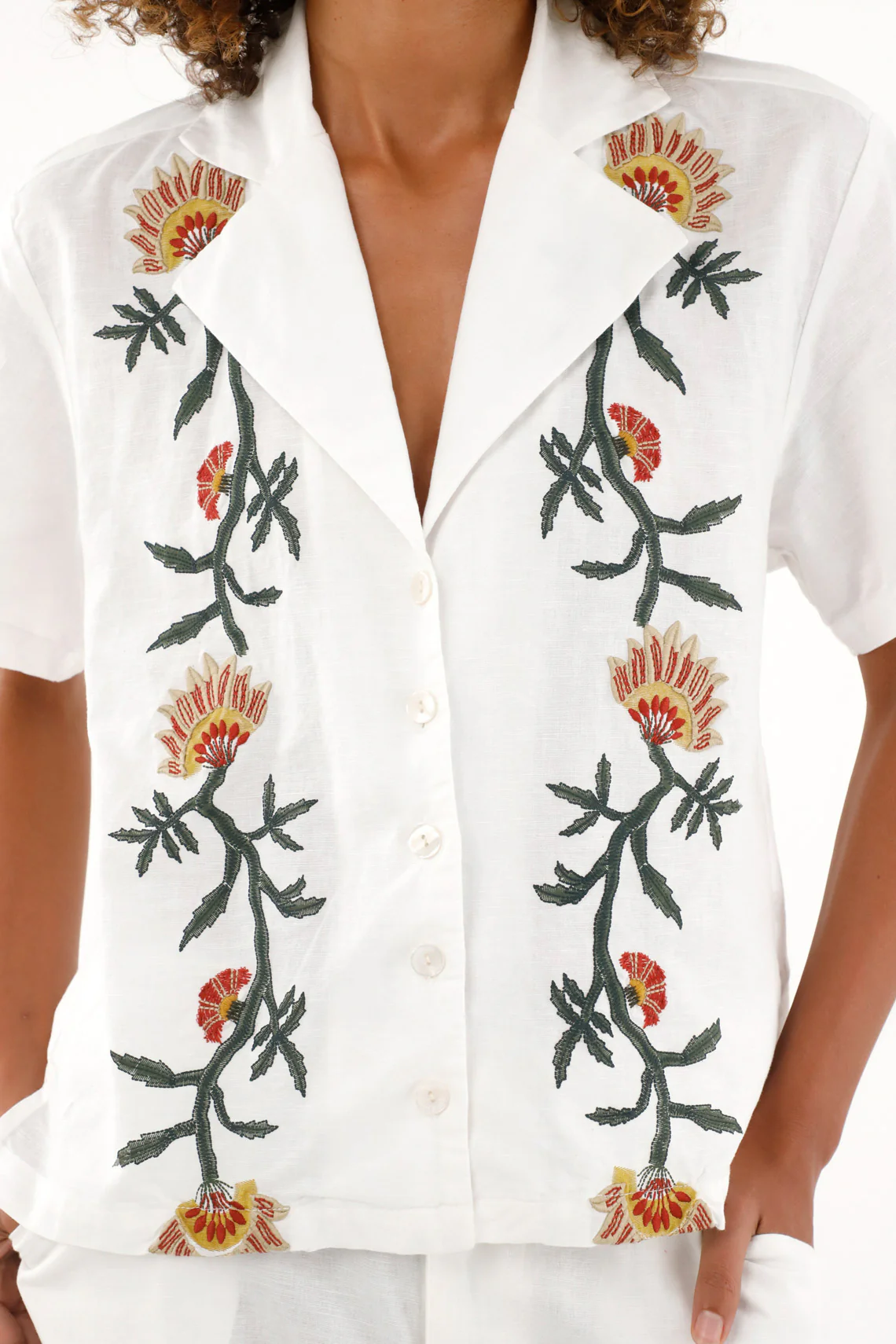 Women's short sleeve bowling shirt - Image 3