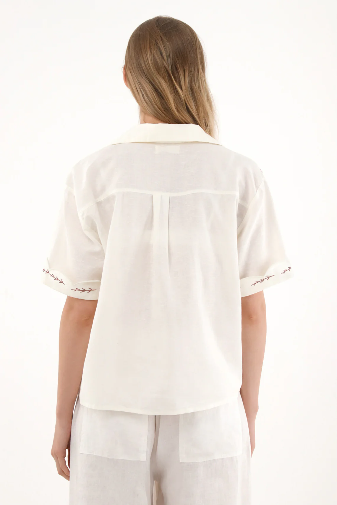 Short Sleeve Fish Print Shirt for Women - Image 4