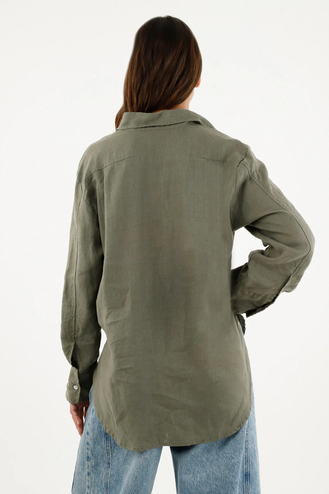 Women's Green Long Sleeve Shirt - Image 4