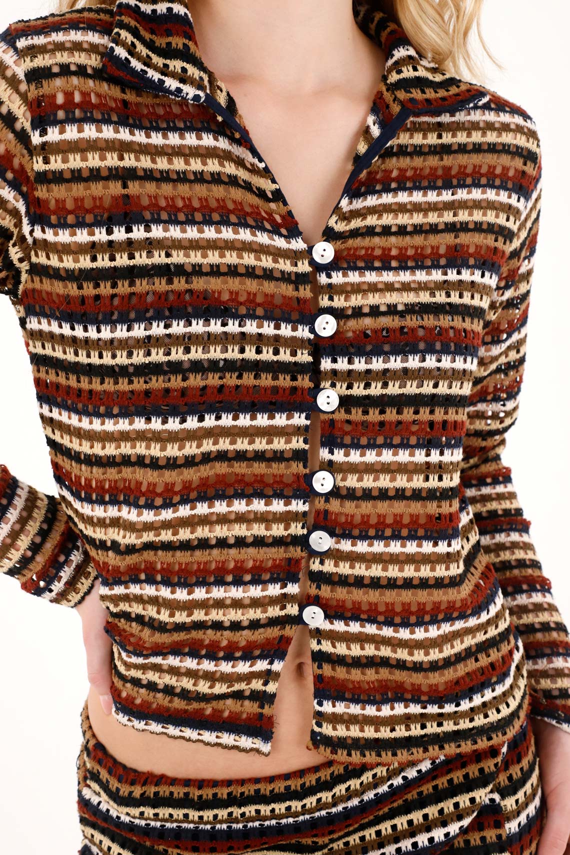Women's Long Sleeve Woven Shirt - Image 3