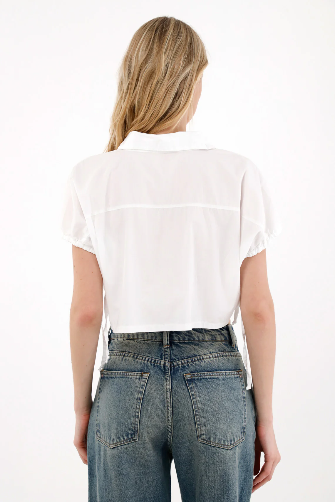 Women's Raw Gathered Shirt - Image 4