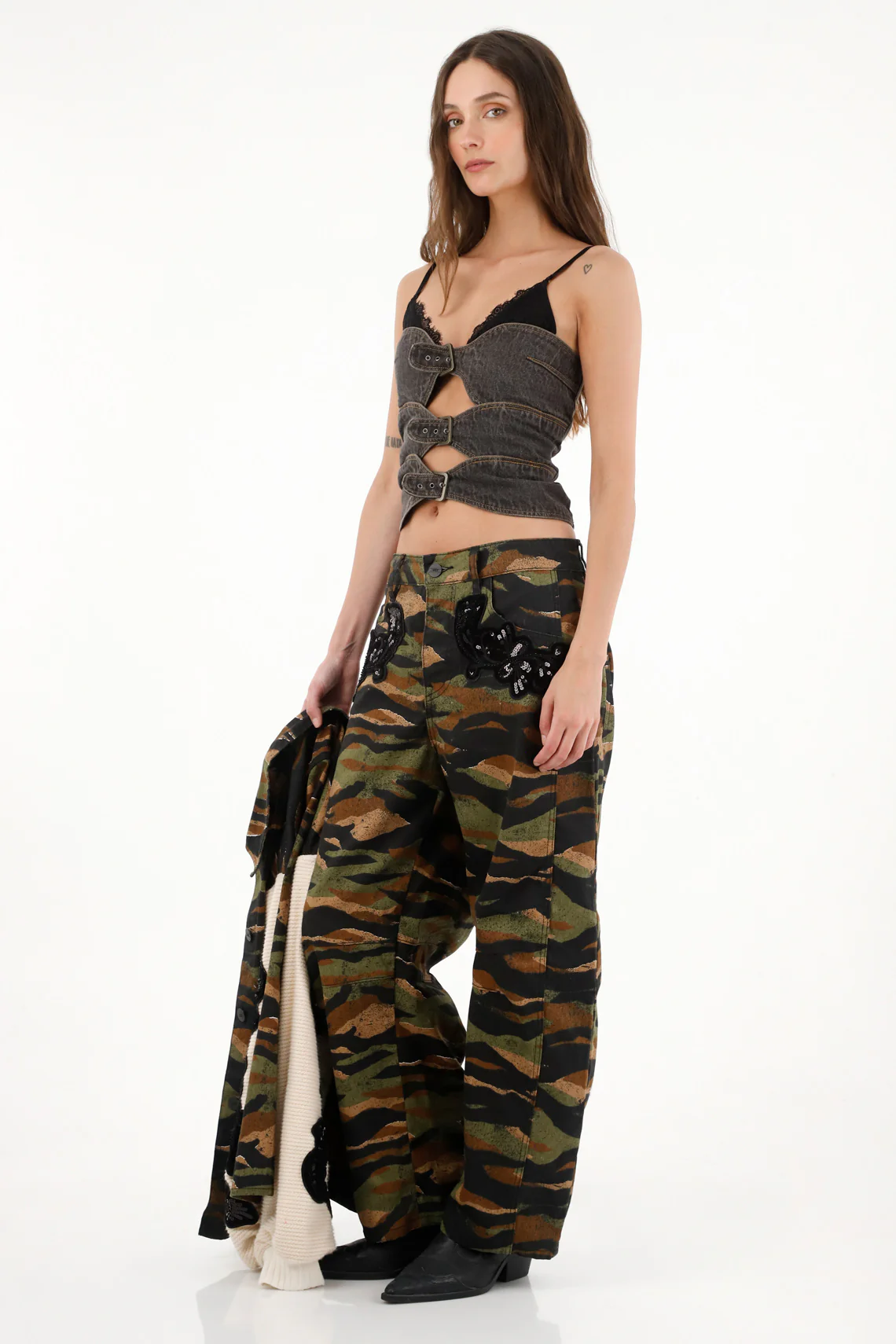 Women's Reversible Blue Strapless Top - Image 2