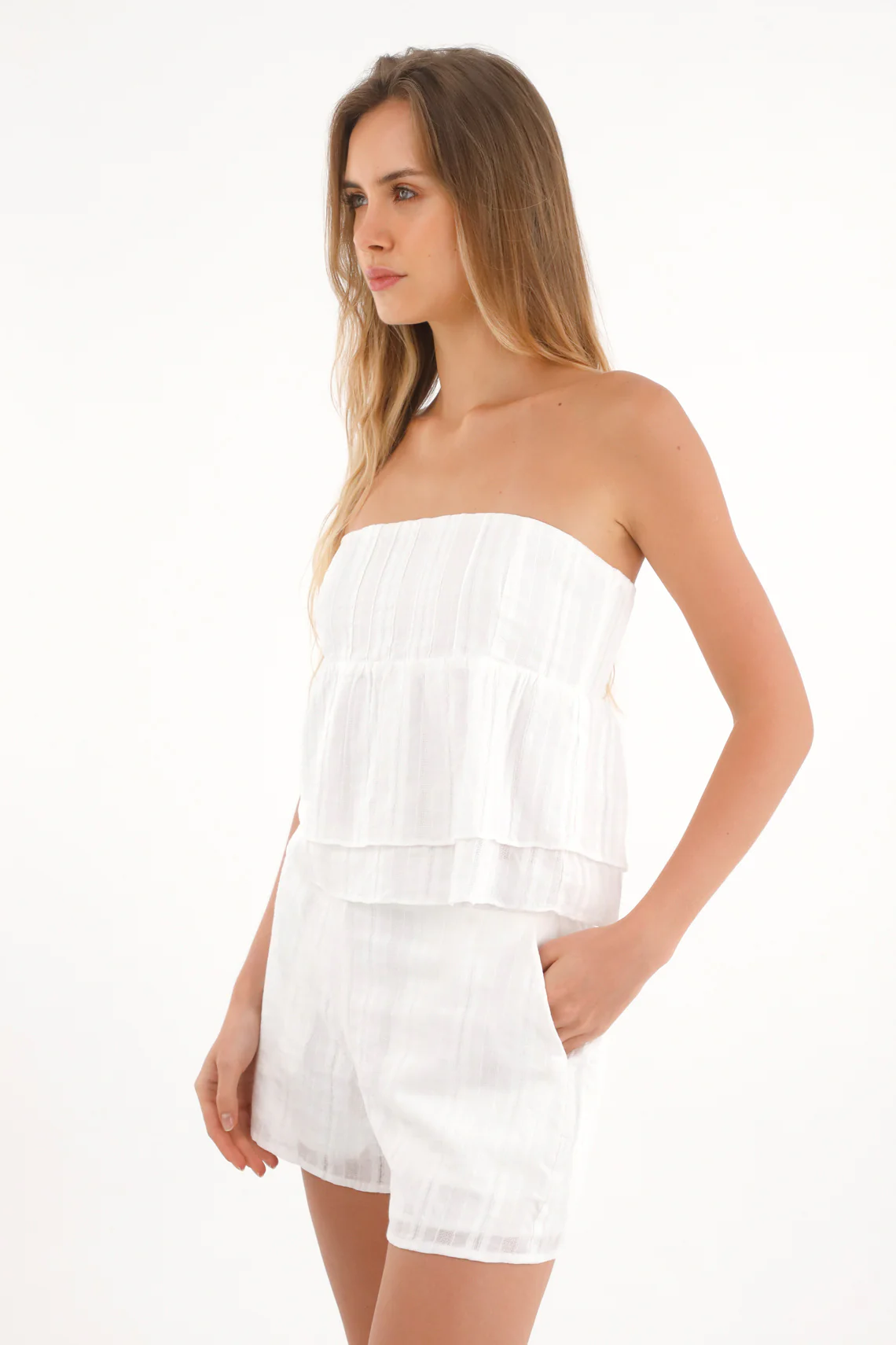 Women's Strapless Blouse with Shrug - Image 2