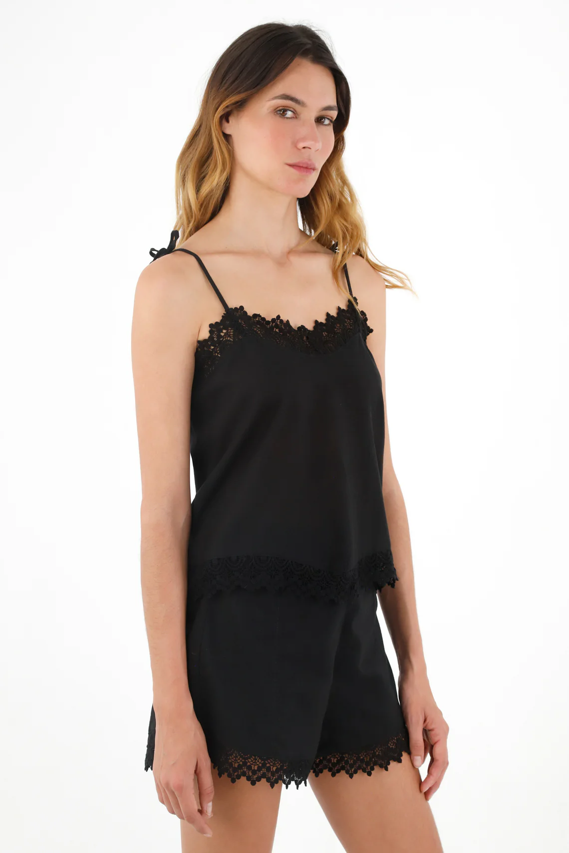 Women's Black Adjustable Strap Shirt - Image 3