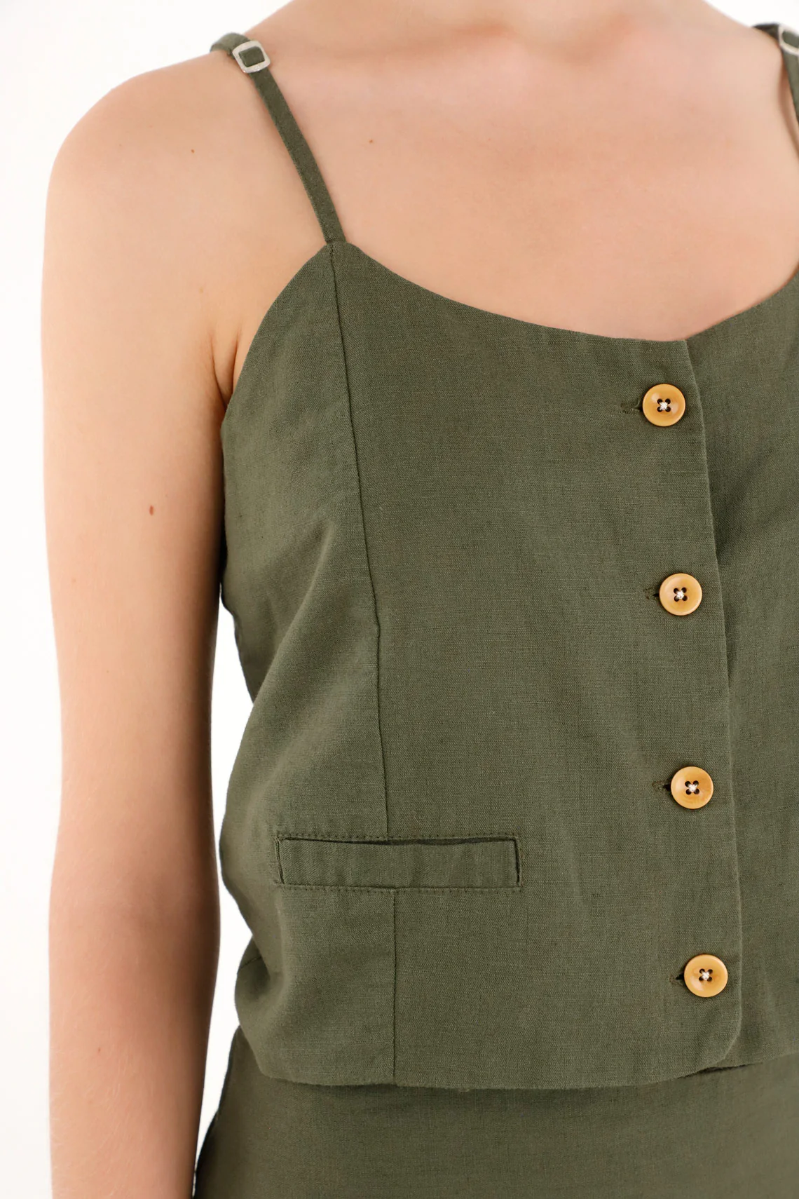 Women's Green Strappy Top - Image 3