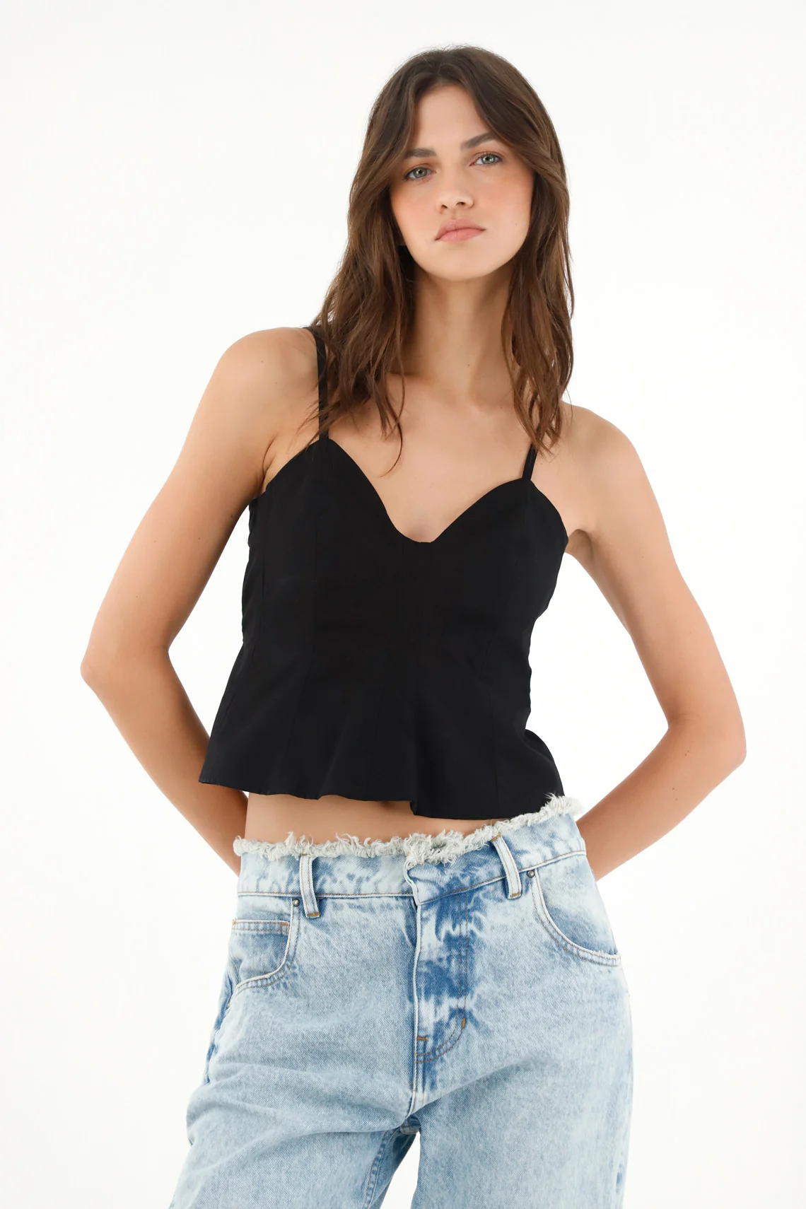 Women's black tank top