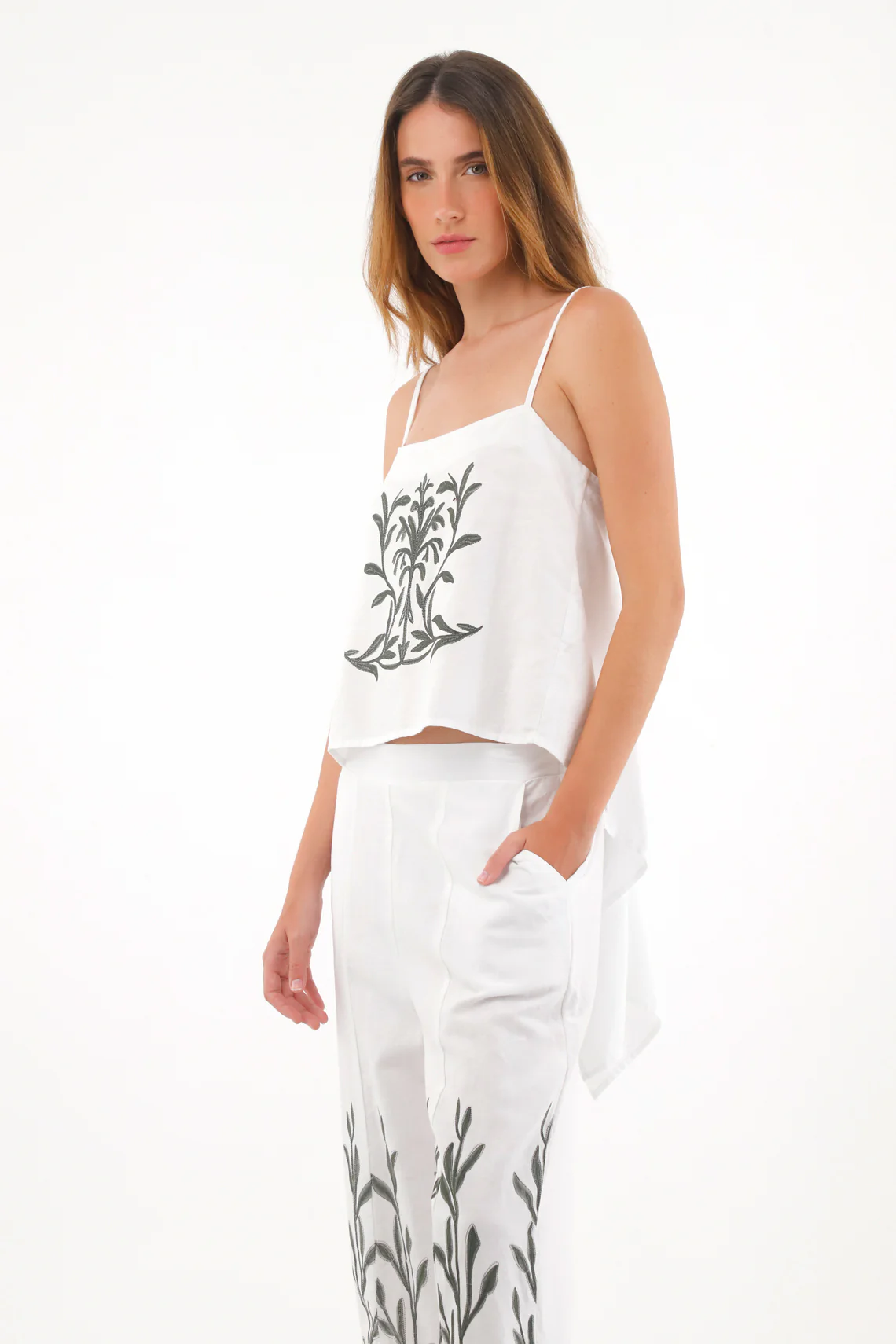 Women's White Loose Tie-Back Shirt