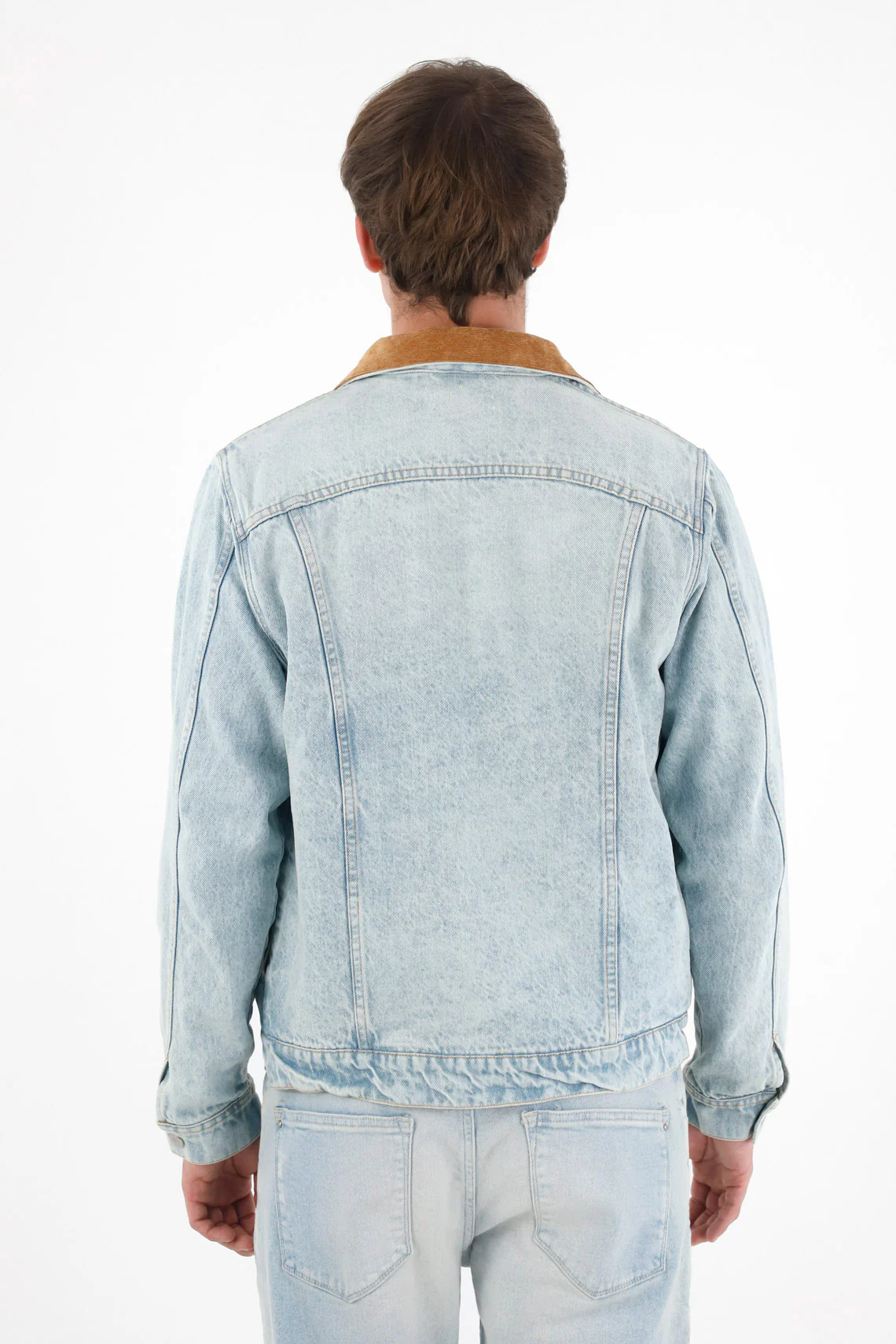 Corduroy Collar Trucker Jacket for Men - Image 5