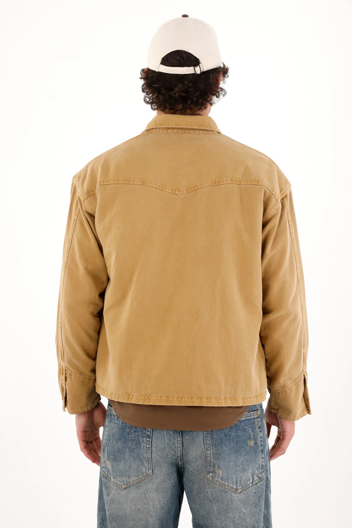 Brown Denim Jacket for Men - Image 5