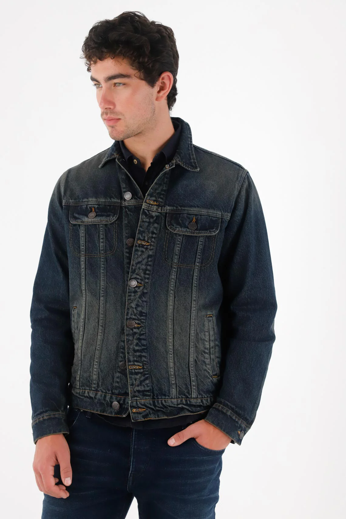 Printed Denim Jacket for Men