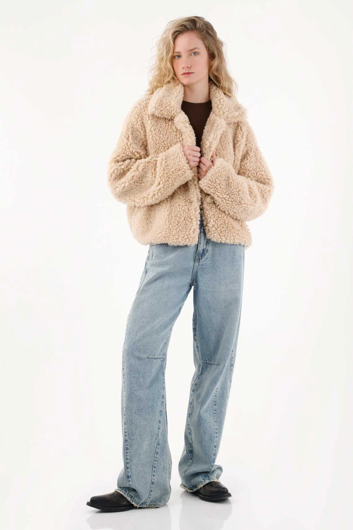 Off-White Fleece Jacket for Women - Image 2