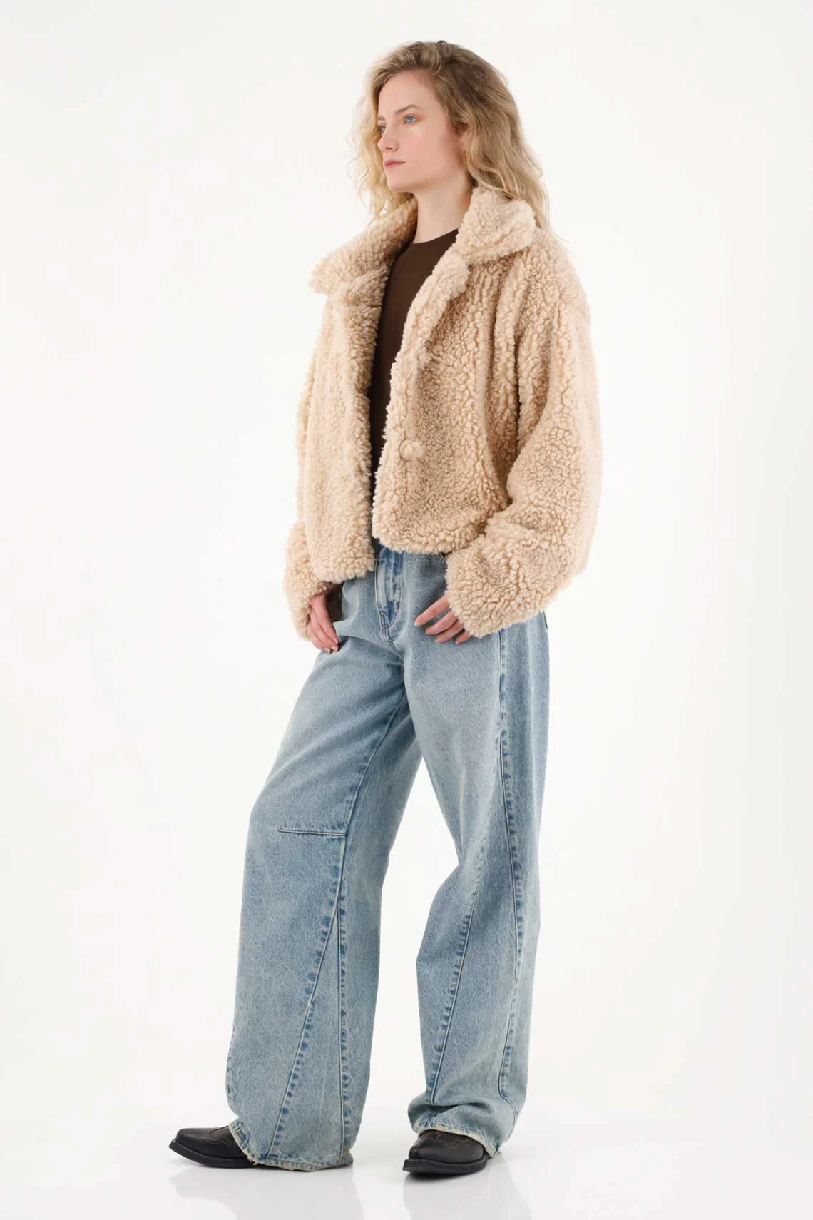 Off-White Fleece Jacket for Women - Image 3