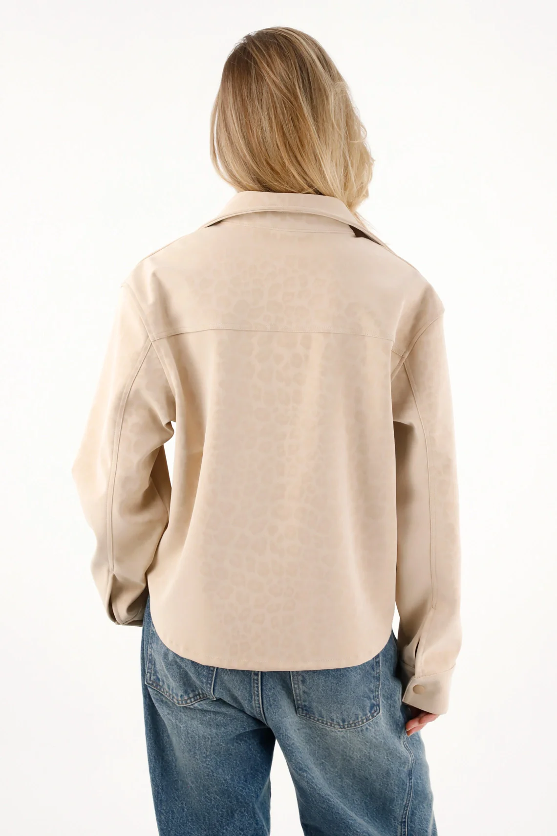 Jacket with Off-White Animal Print Details for Women - Image 4